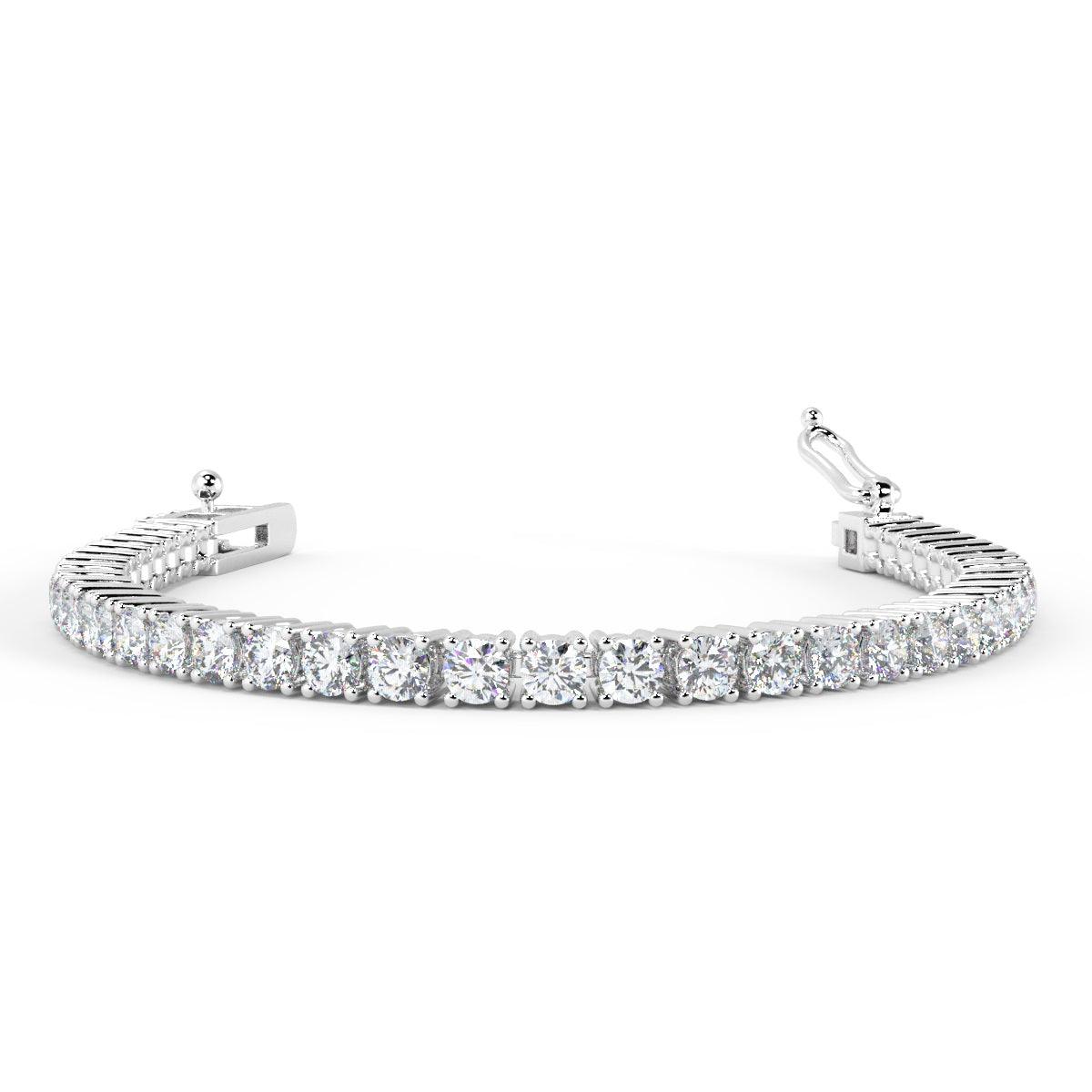 5.00Ct D-E/VVS Natural Round Diamond Tennis Bracelet Crafted in Platinum