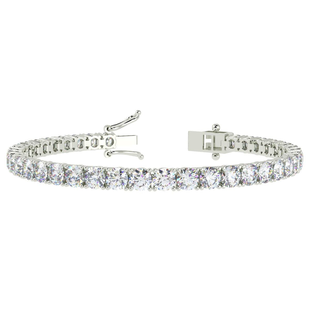 5.00Ct D-E/VVS Natural Round Diamond Tennis Bracelet Crafted in Platinum - Image 7