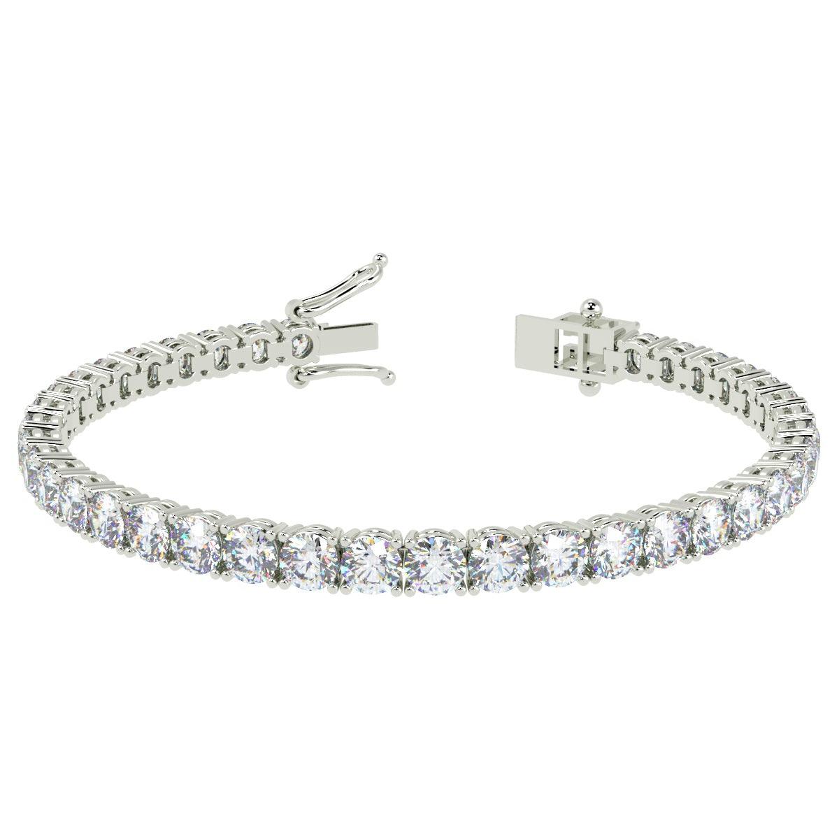 5.00Ct D-E/VVS Natural Round Diamond Tennis Bracelet Crafted in Platinum - Image 8