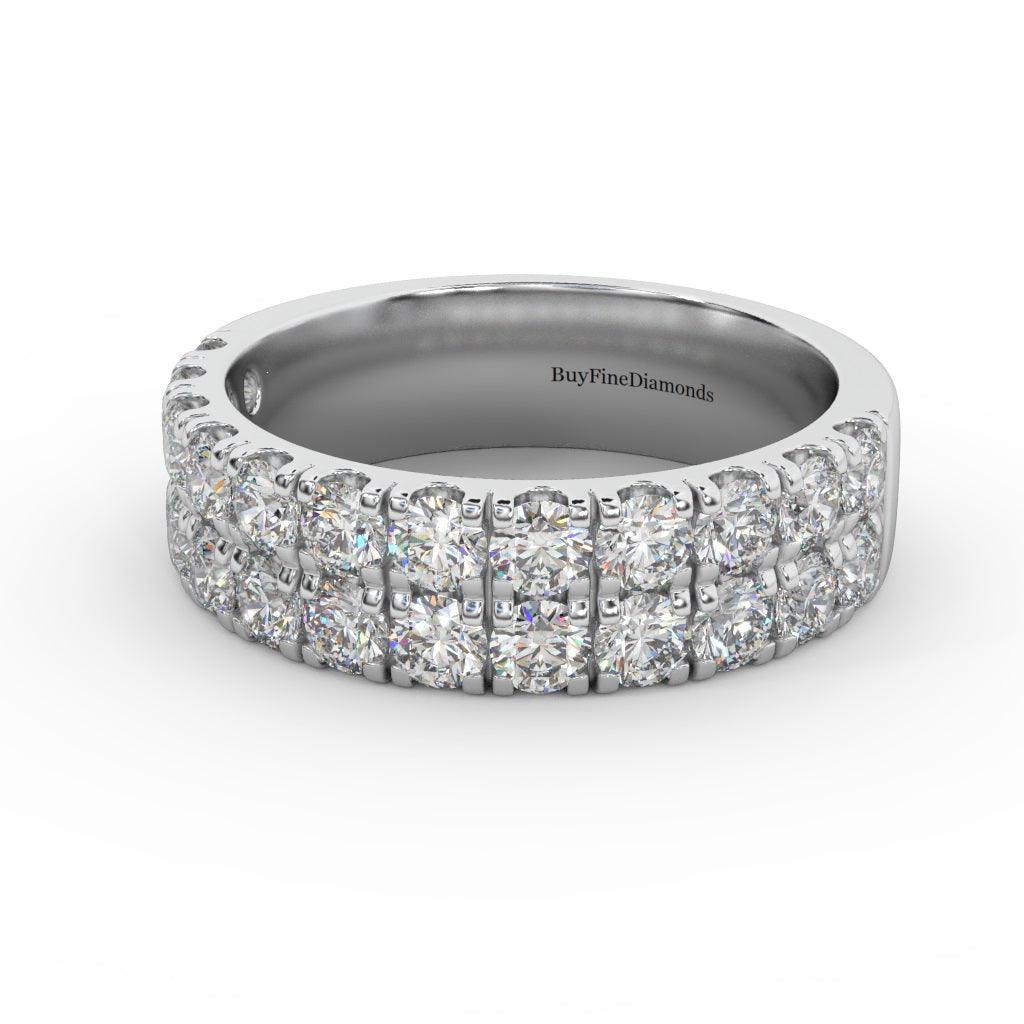 5.3MM Natural Round Diamond Micro Pave Set Wedding Band 2.00 Ct - Image 2