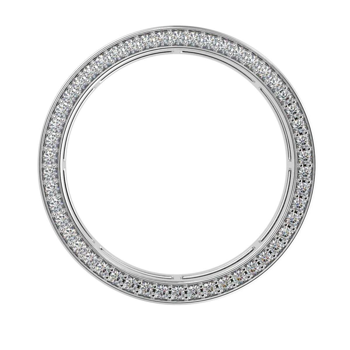 Baguette and Round Diamond Full Eternity in 18k Gold & Platinum 3.00 CT F/VS - Image 2