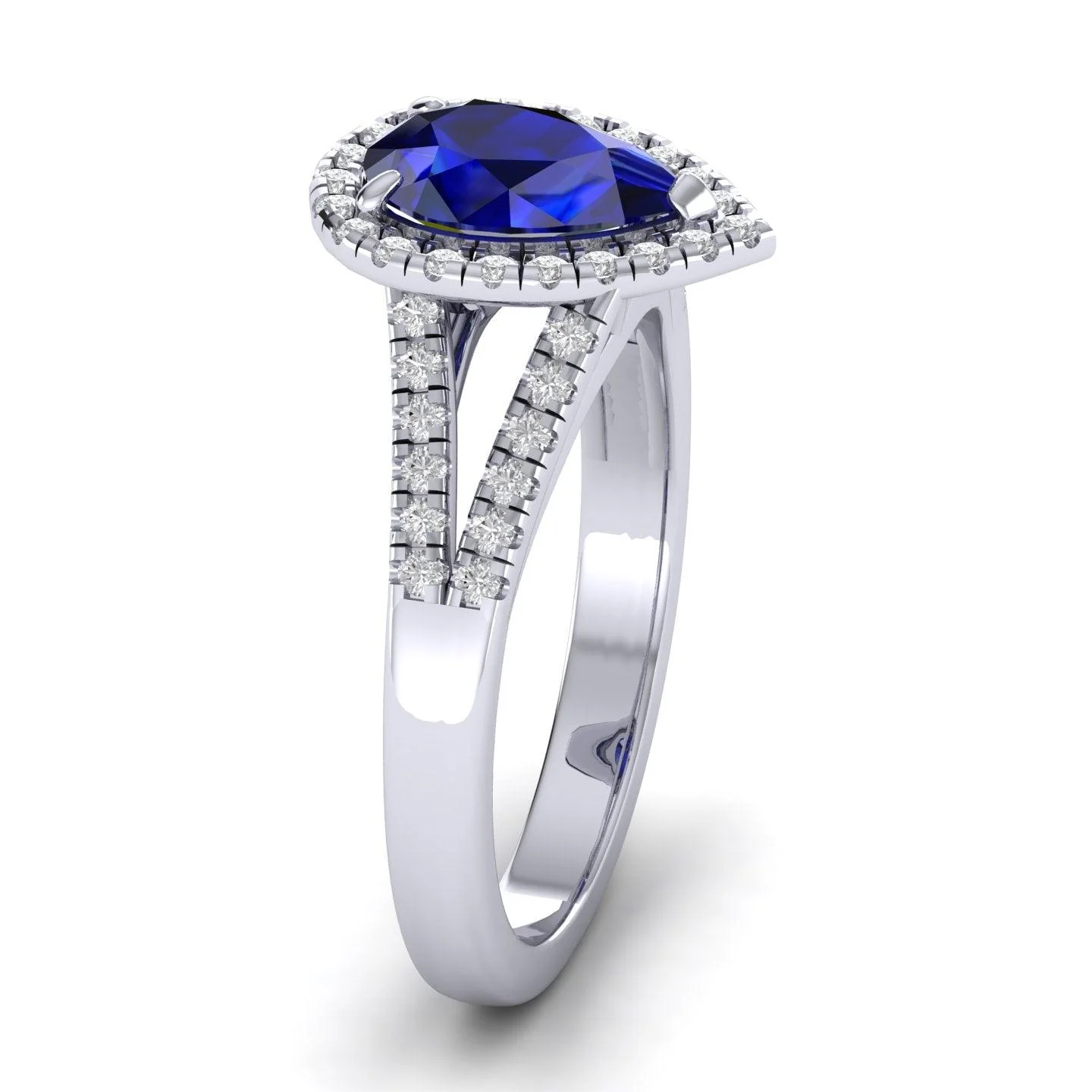 Best Deal..! 2.04Ct Tanzanite Pear & Diamond Halo Engagement Ring In Heavy 18k Gold - Image 4