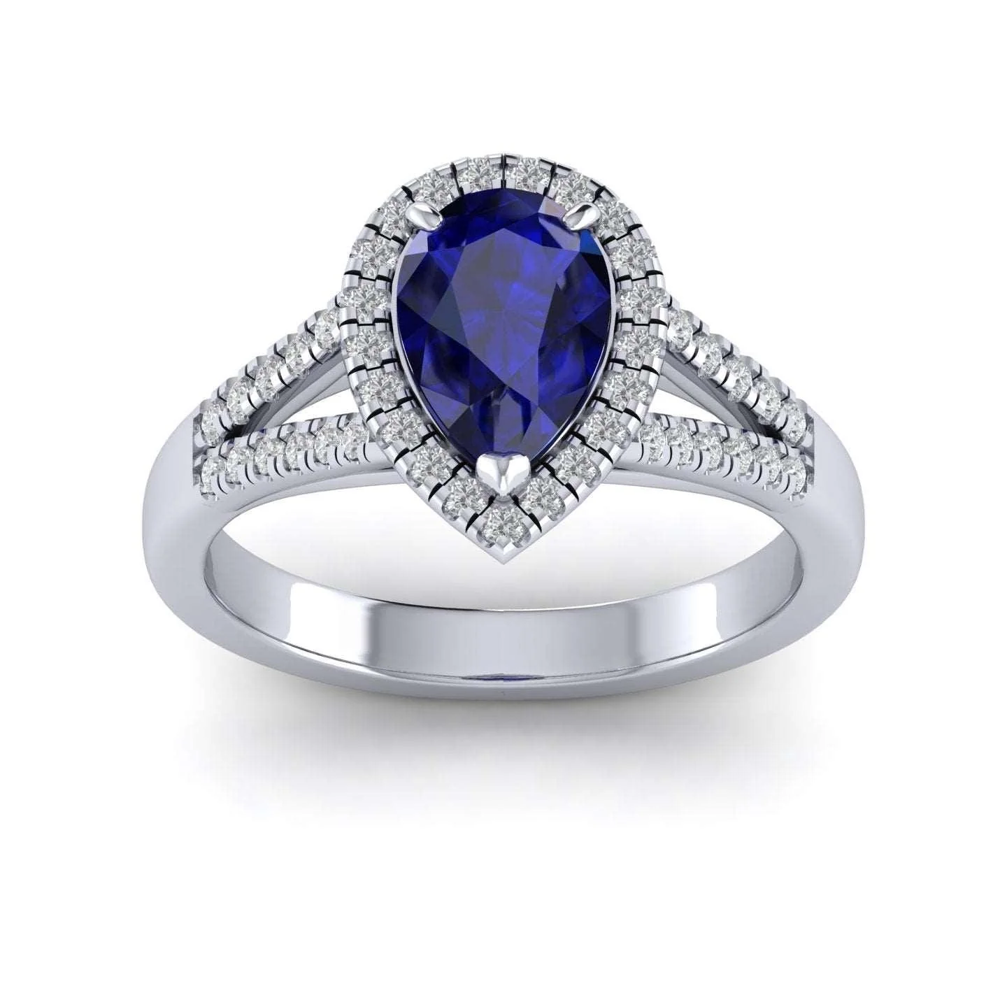 Best Deal..! 2.04Ct Tanzanite Pear & Diamond Halo Engagement Ring In Heavy 18k Gold - Image 6