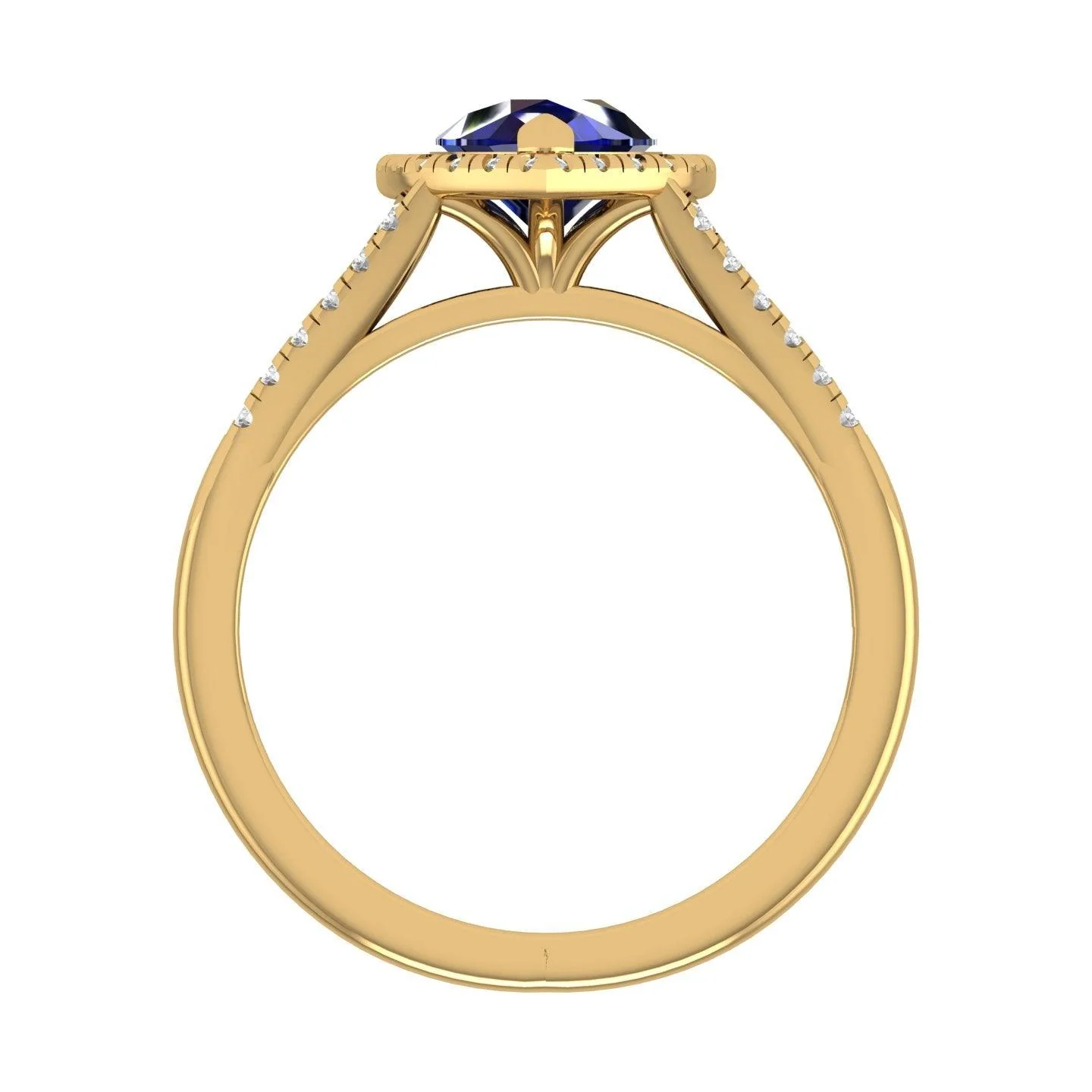 Best Deal..! 2.04Ct Tanzanite Pear & Diamond Halo Engagement Ring In Heavy 18k Gold - Image 8