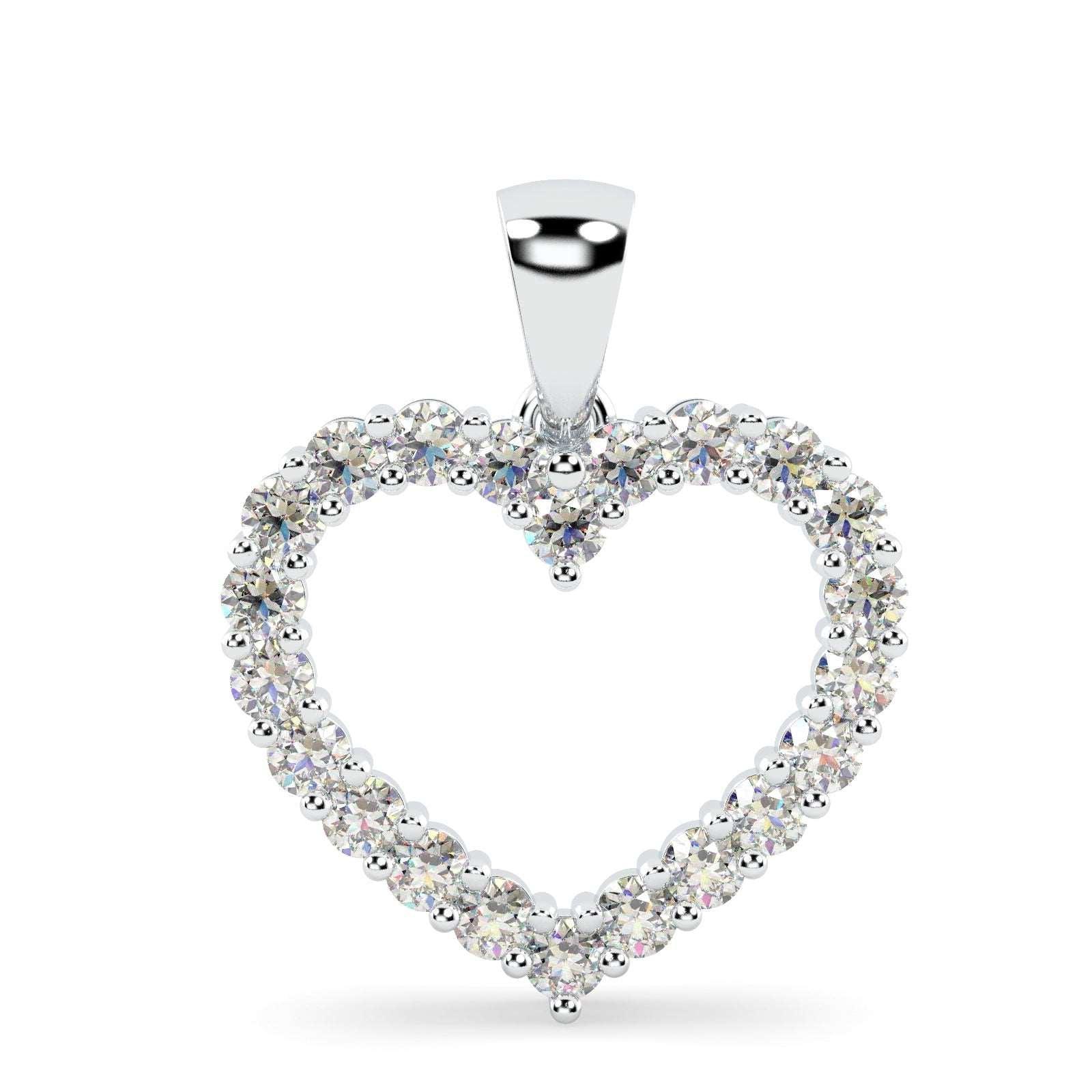BEST GIFT..! 0.33Ct Heart Shape Diamond Pendant with Chain , White / Yellow Gold - Image 3