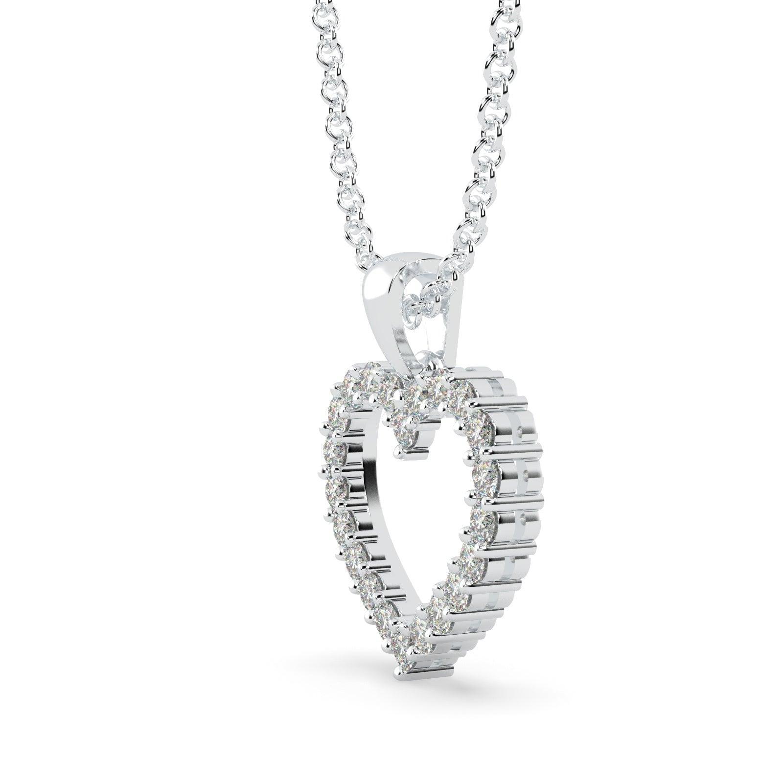 BEST GIFT..! 0.33Ct Heart Shape Diamond Pendant with Chain , White / Yellow Gold - Image 4