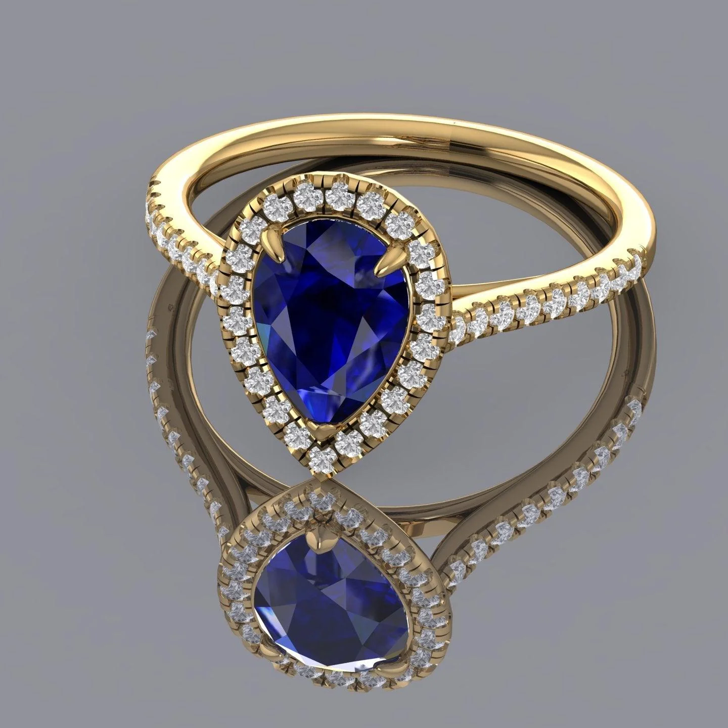 Best Offer..! 2.50Ct Tanzanite Pear & Diamond Women's Halo Engagement Ring - Image 10