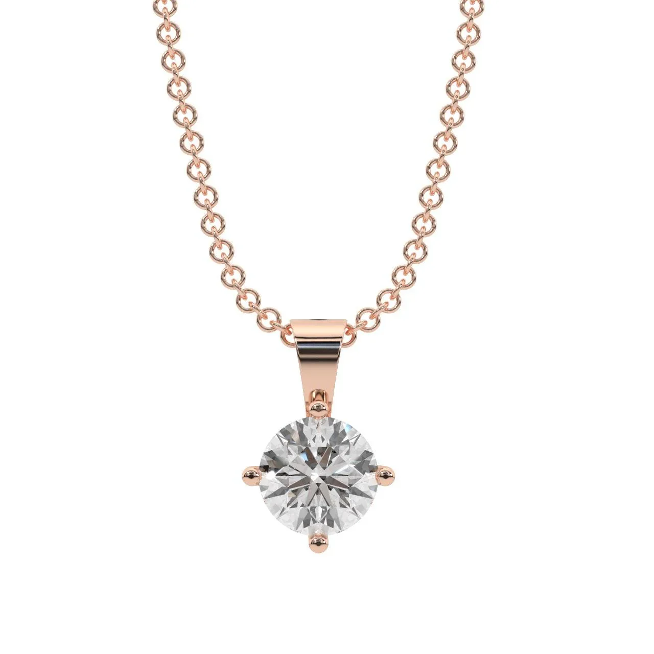 Certified 100% Natural Round Diamond Solitaire Pendant Necklace for Women - (0.40ct-0.60ct) - Image 3