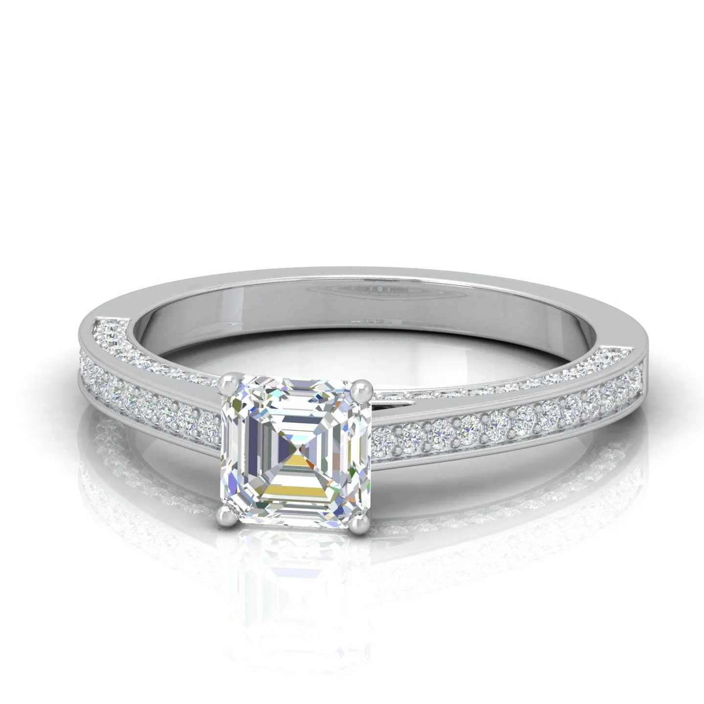 Certified Asscher Diamond Engagement Ring 2.00Carat - Image 5