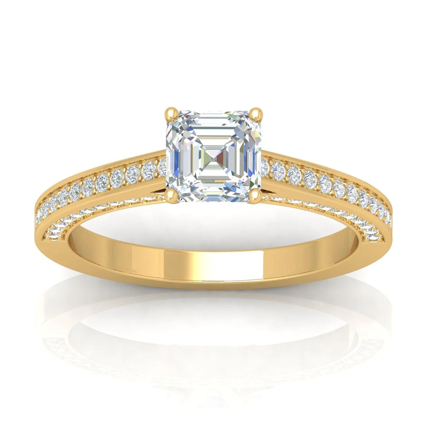 Certified Asscher Diamond Engagement Ring 2.00Carat - Image 6