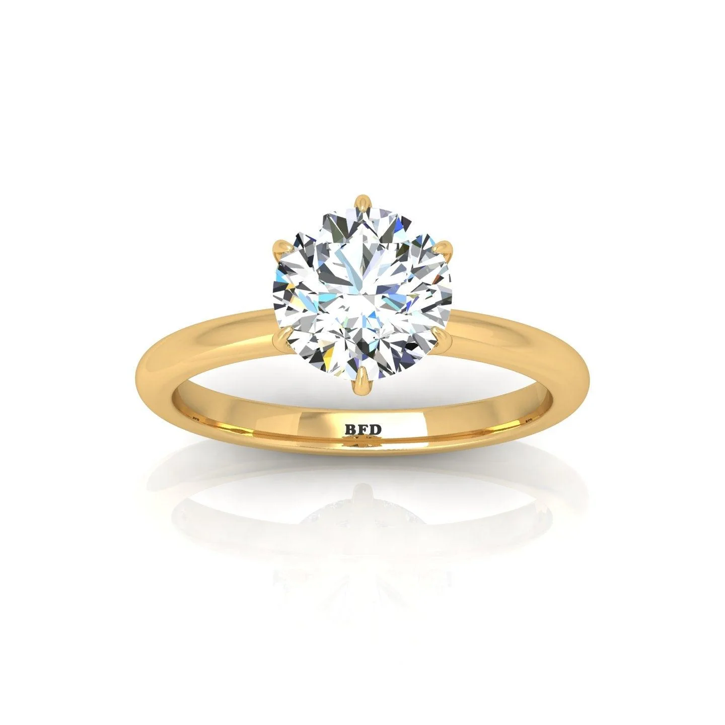 Certified Classic Round Diamond Hidden Halo Engagement Ring - Image 6