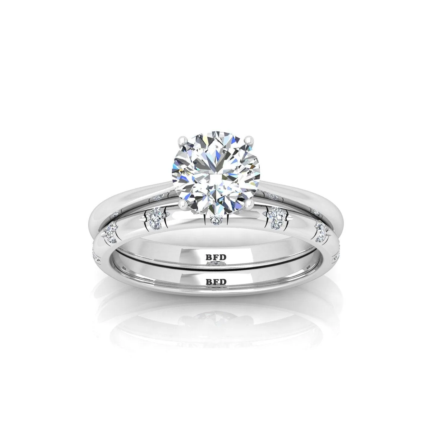 Certified Classic Round Diamond Solitaire Engagement Ring With Band 1.20Ct E/VS - Image 7