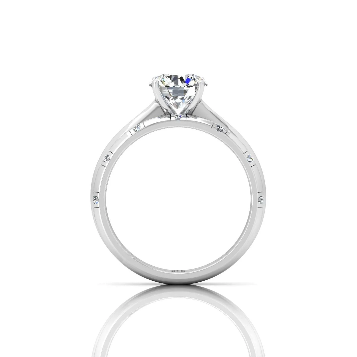 Certified Classic Round Diamond Solitaire Engagement Ring With Band 1.20Ct E/VS - Image 8
