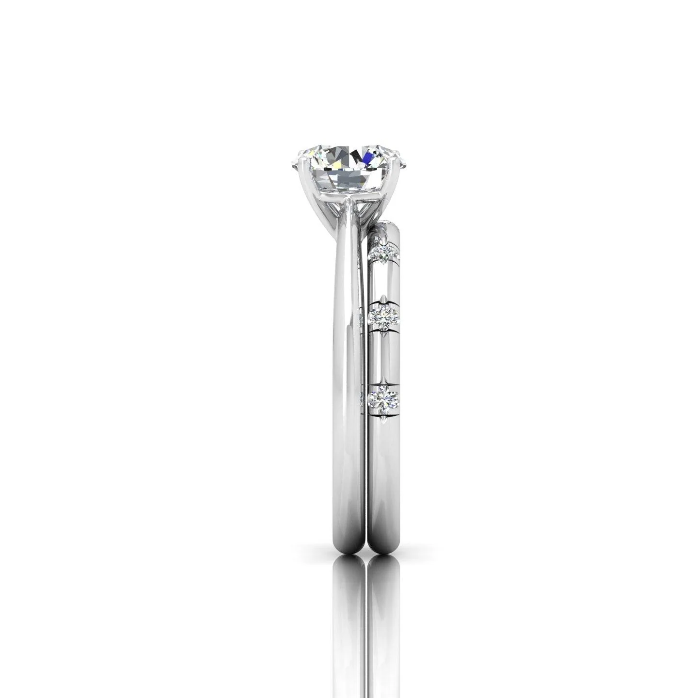 Certified Classic Round Diamond Solitaire Engagement Ring With Band 1.20Ct E/VS - Image 9
