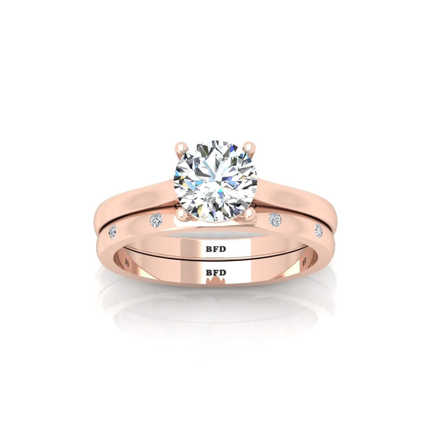 Certified Classic Round Diamond Solitaire Engagement Ring With Band 1.20ct E/VS - Image 4