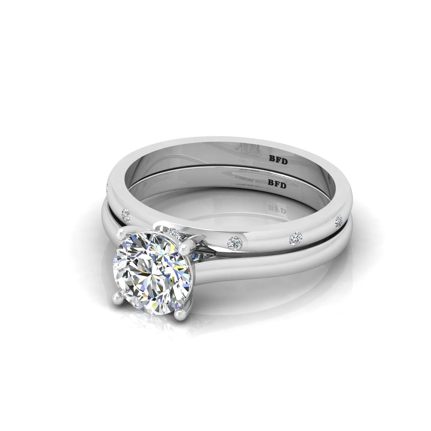 Certified Classic Round Diamond Solitaire Engagement Ring With Band 1.20ct E/VS - Image 8