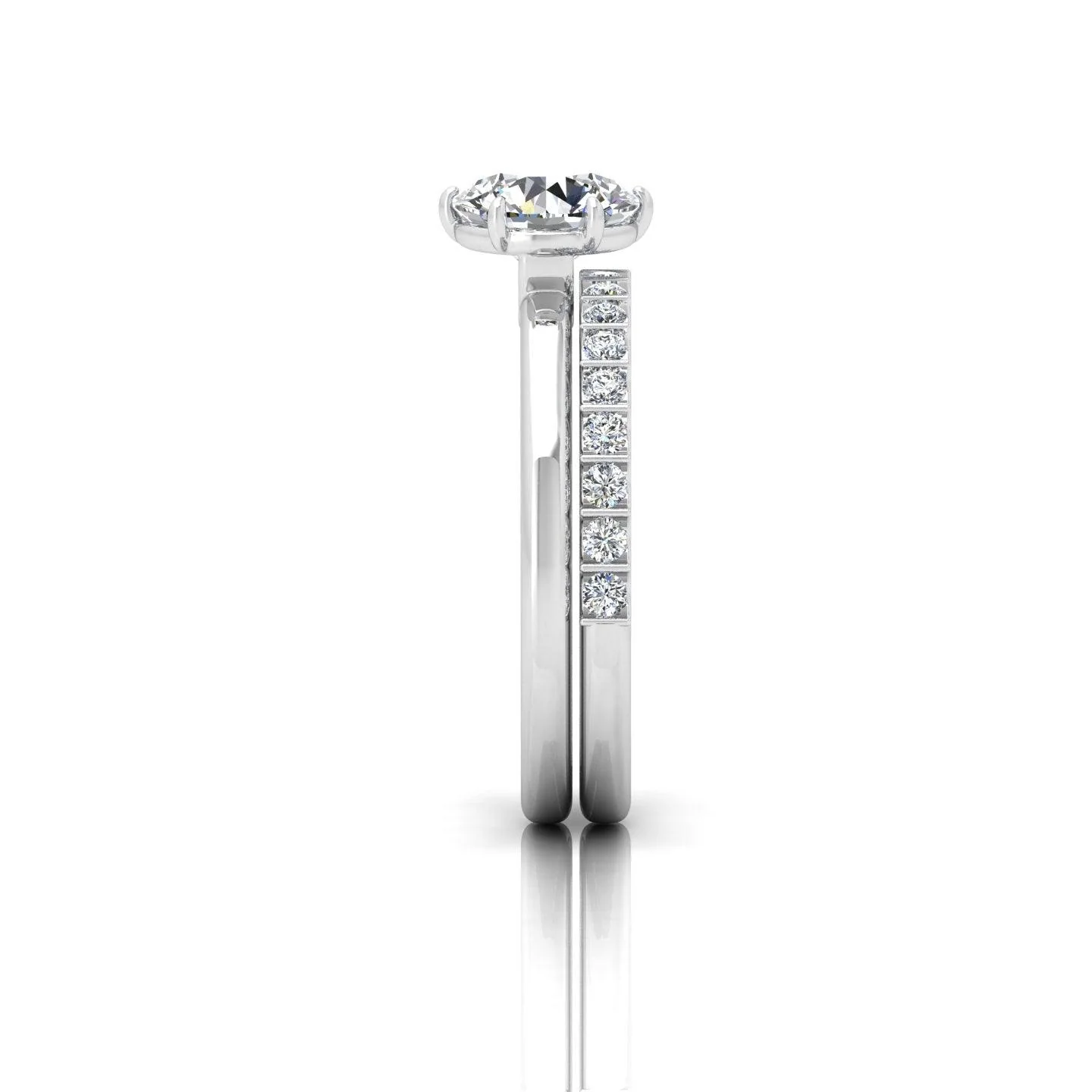 Certified Classic Round Diamond Solitaire Engagement Ring With Matching Band 1.50Ct E/VS - Image 7