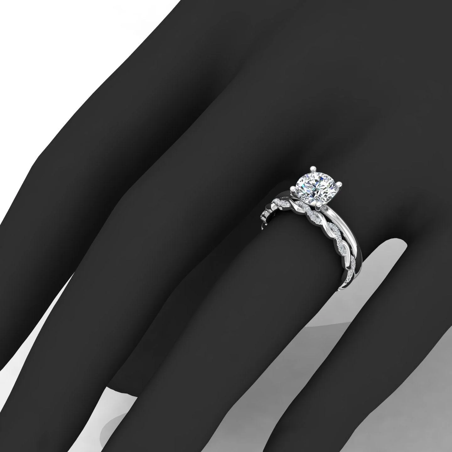 Certified Classic Round Diamond Solitaire Engagement Ring With Twisted Band 1.50Ct E/VS - Image 2