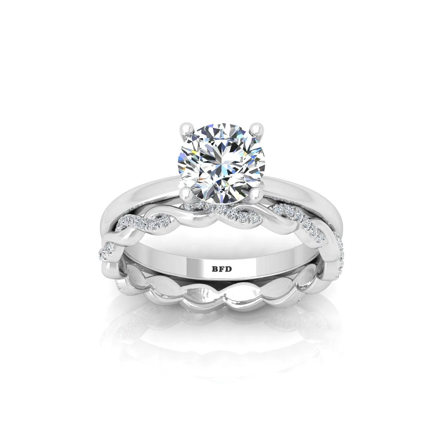 Certified Classic Round Diamond Solitaire Engagement Ring With Twisted Band 1.50Ct E/VS - Image 4