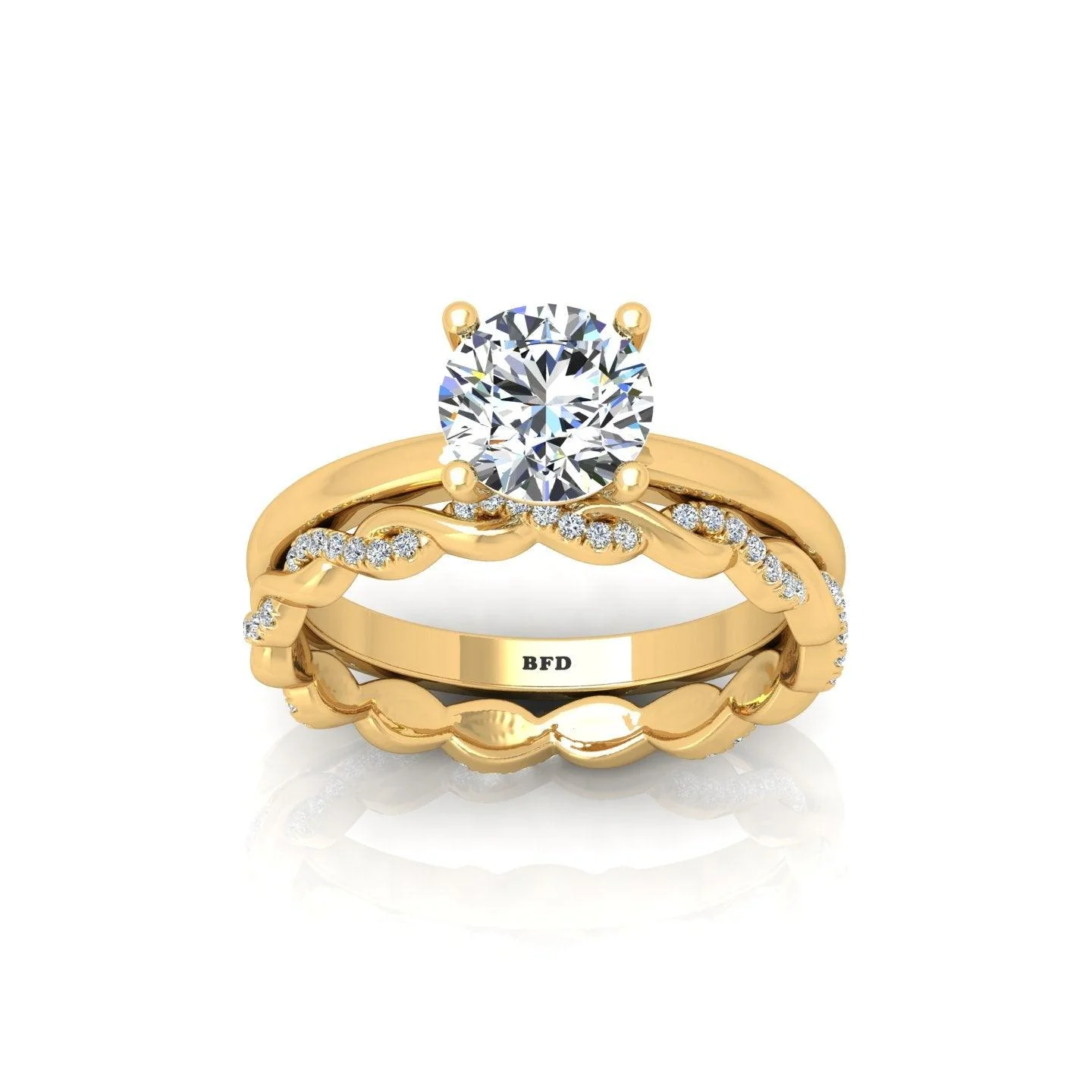 Certified Classic Round Diamond Solitaire Engagement Ring With Twisted Band 1.50Ct E/VS - Image 5