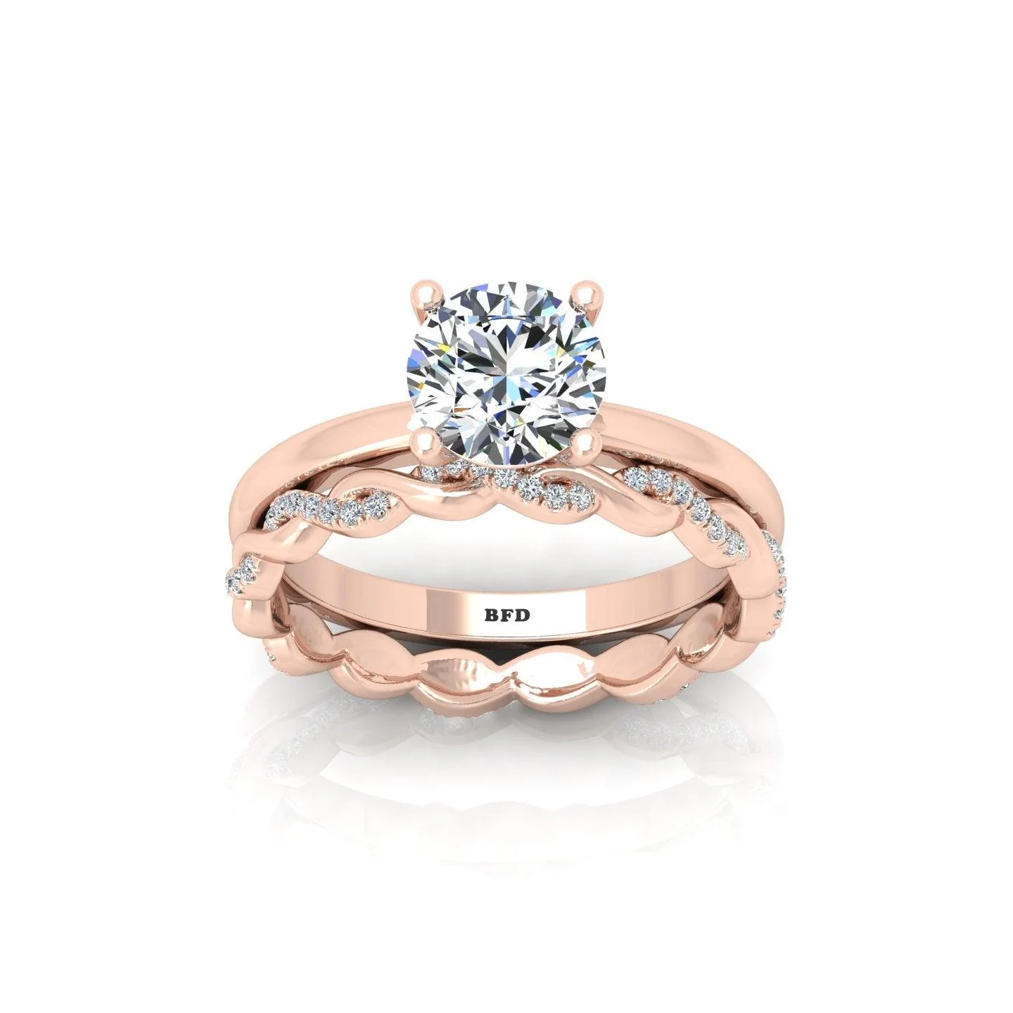 Certified Classic Round Diamond Solitaire Engagement Ring With Twisted Band 1.50Ct E/VS - Image 6