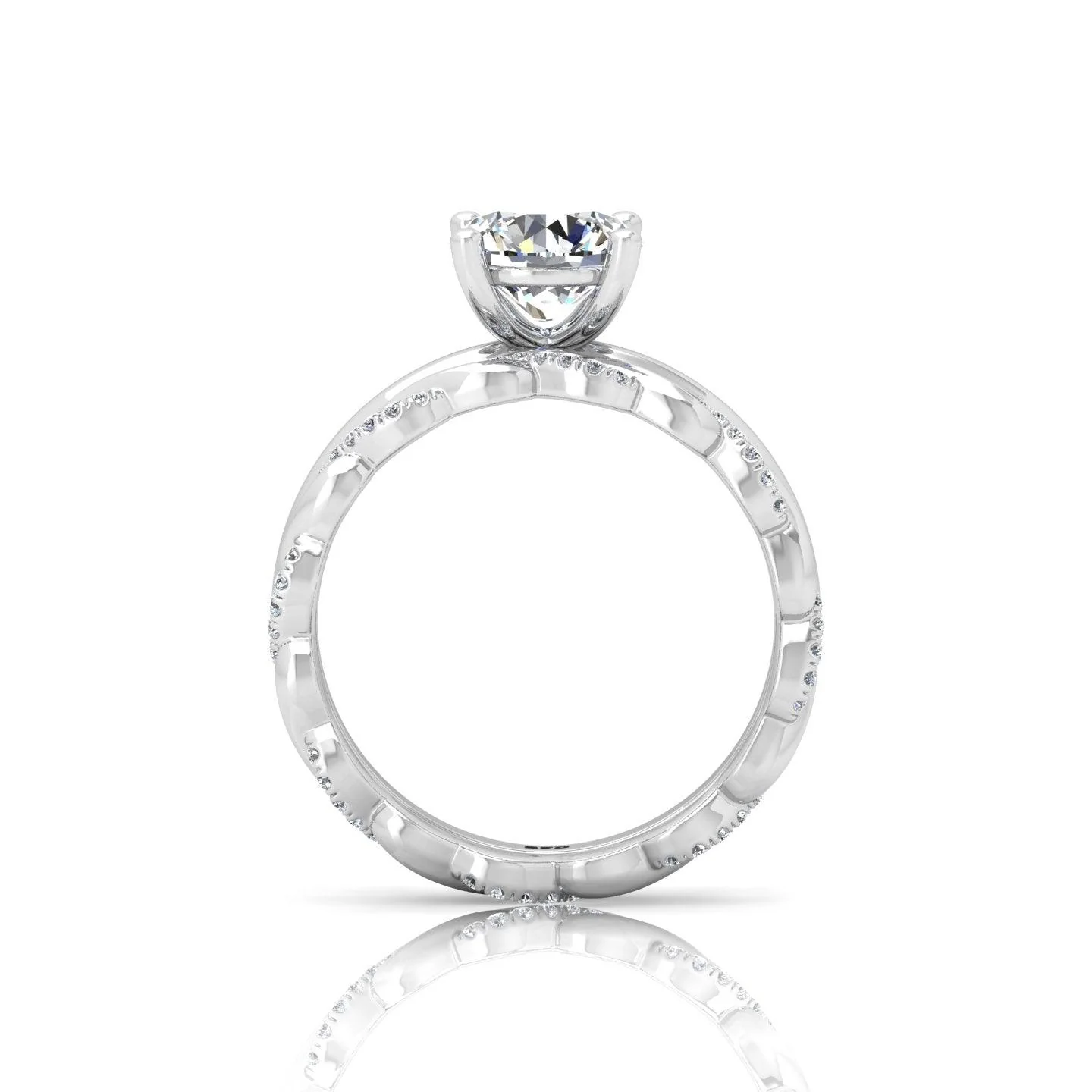Certified Classic Round Diamond Solitaire Engagement Ring With Twisted Band 1.50Ct E/VS - Image 7
