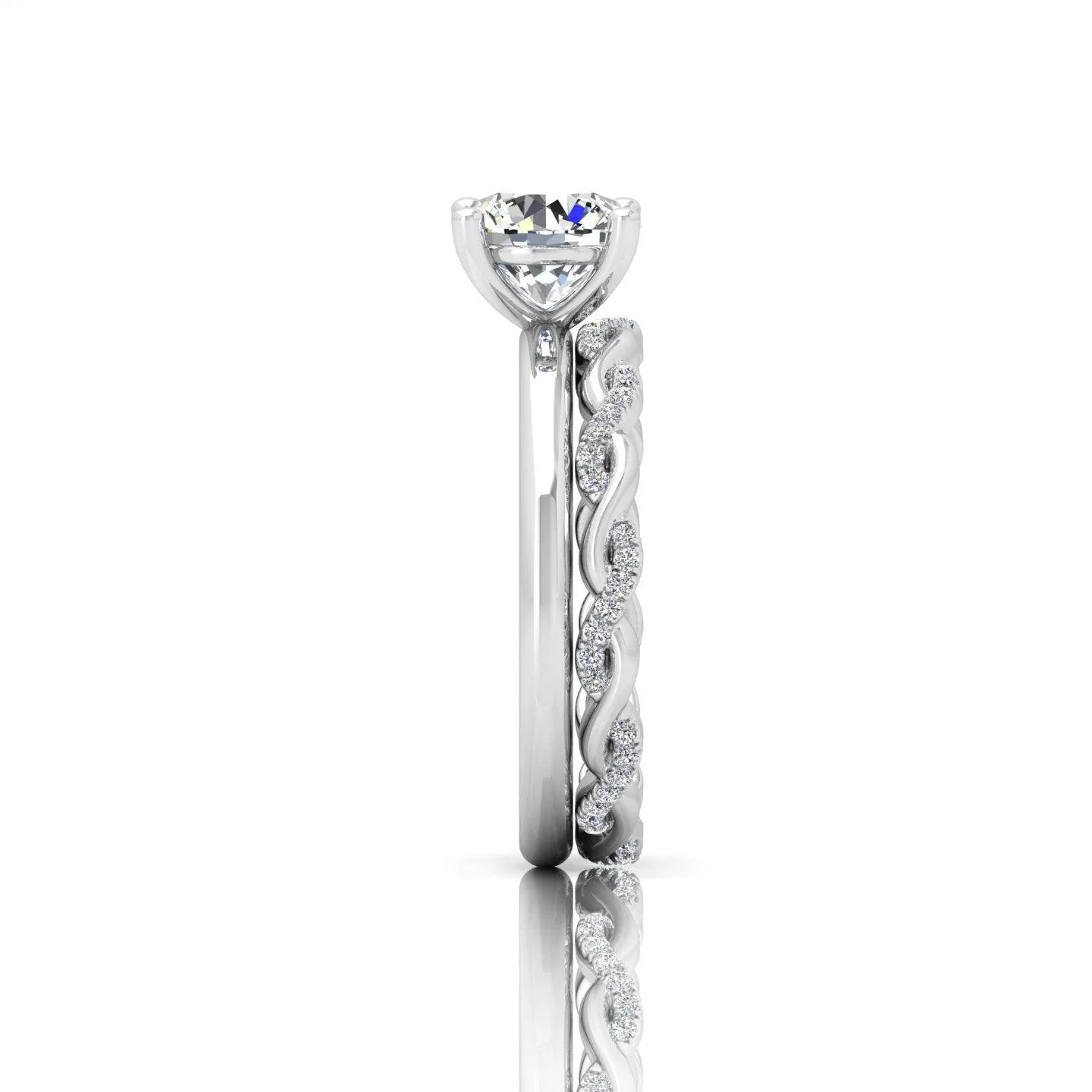 Certified Classic Round Diamond Solitaire Engagement Ring With Twisted Band 1.50Ct E/VS - Image 8