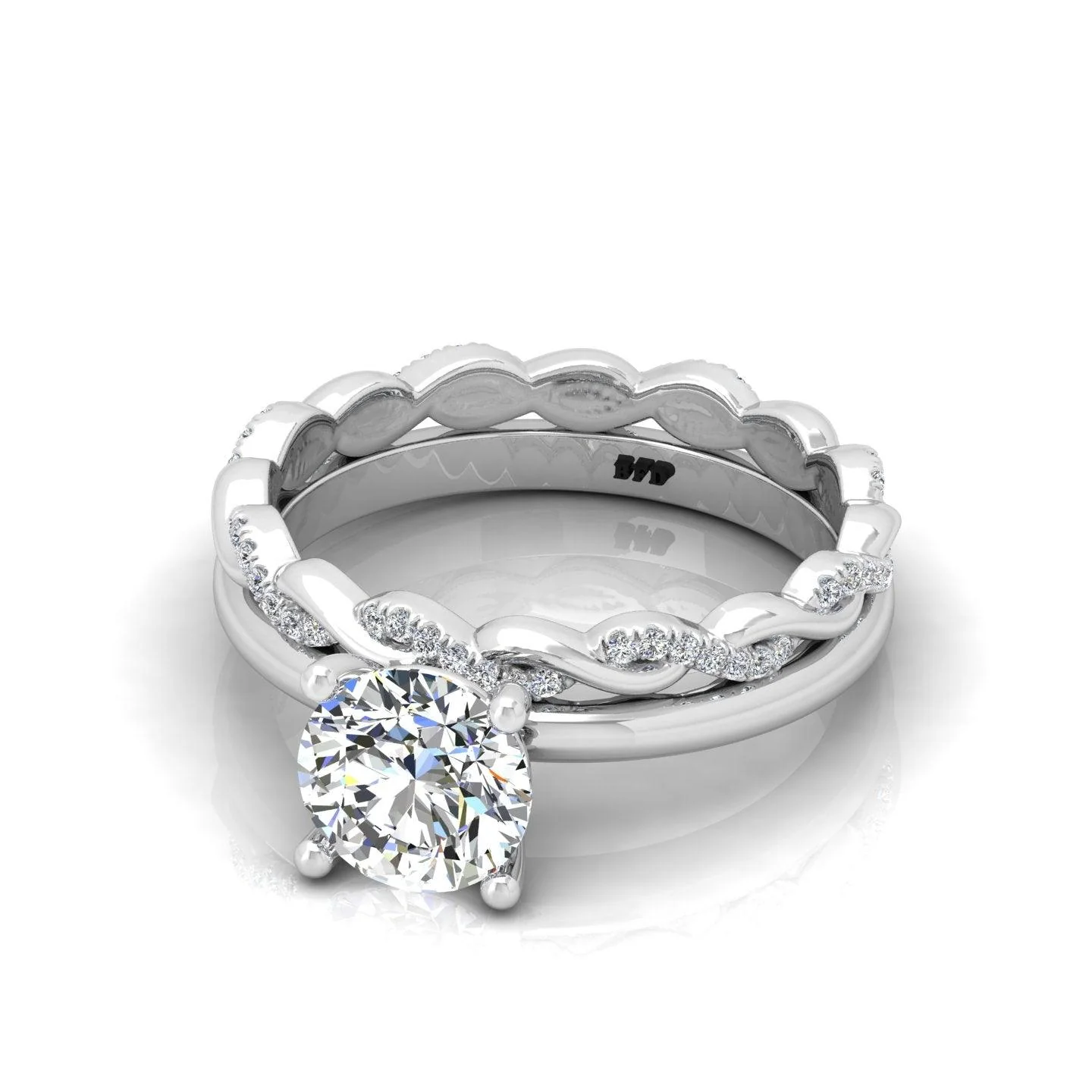 Certified Classic Round Diamond Solitaire Engagement Ring With Twisted Band 1.50Ct E/VS - Image 9