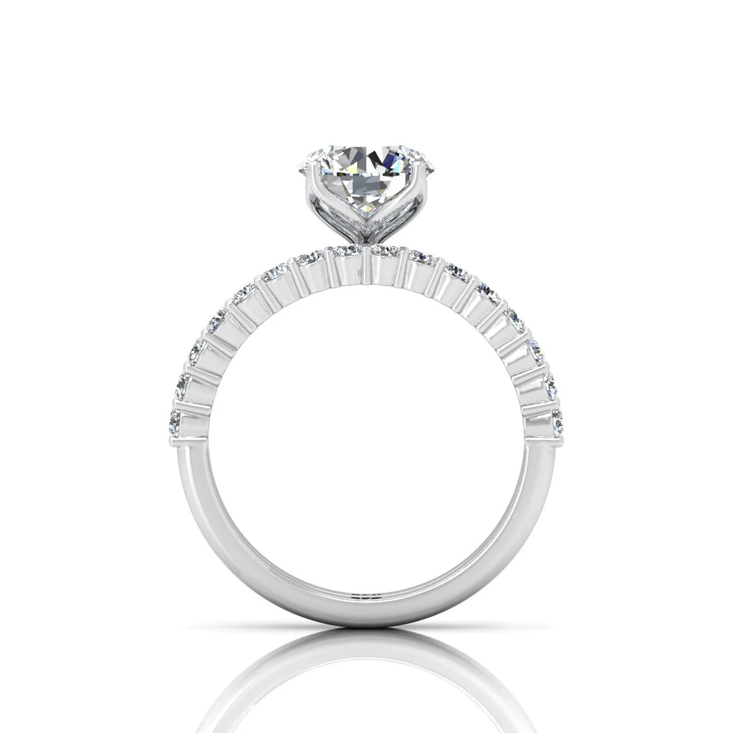 Certified Classic Round Diamond Solitaire Ring With Diamond Matching Band 1.50Ct E/VS - Image 7