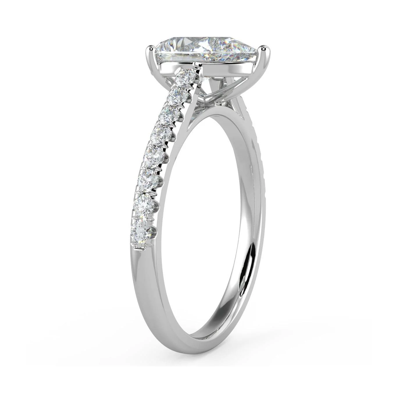 Top Quality D/VS 2.00CT IGI Certified Pear Diamond Engagement Ring - Image 2