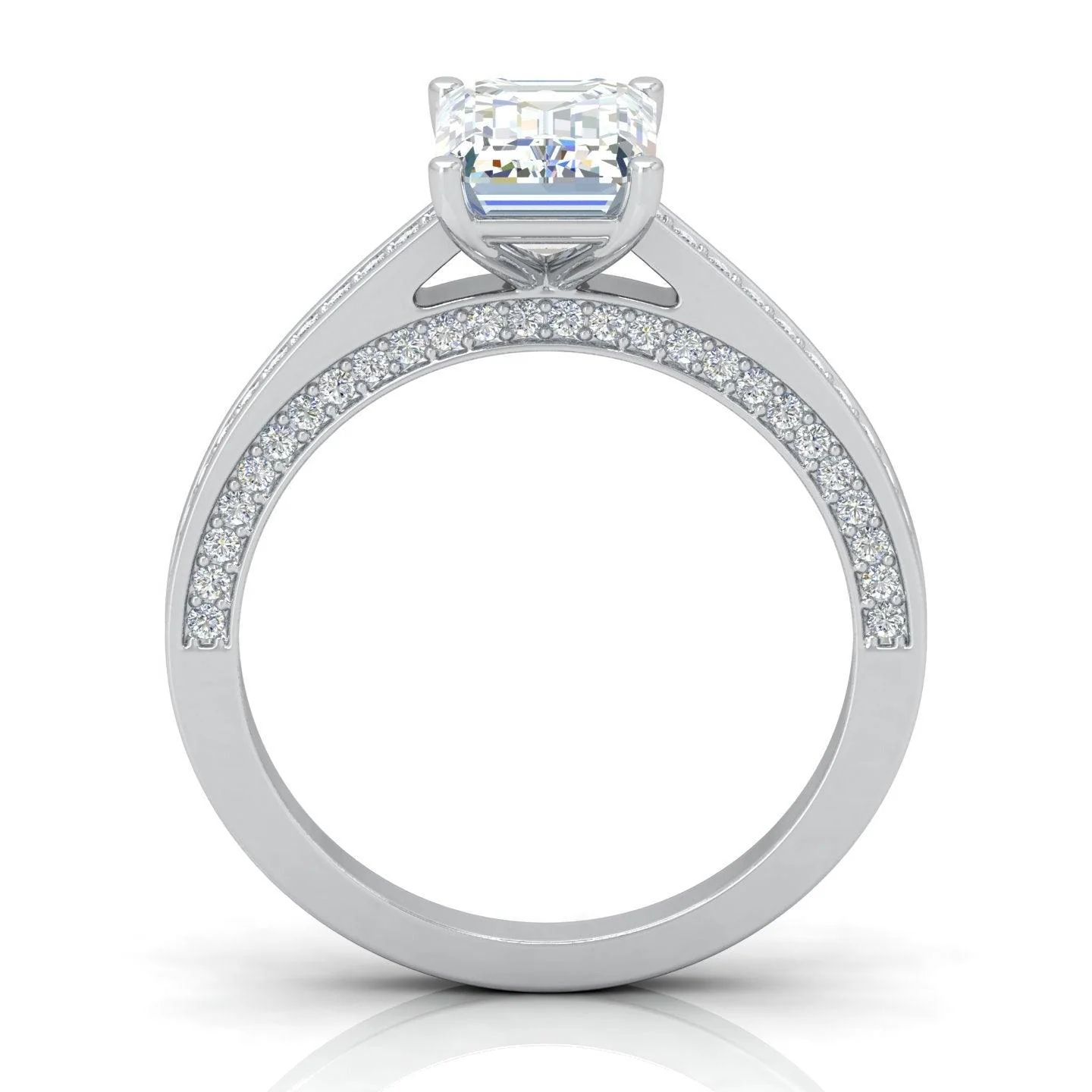 Certified Emerald Diamond Engagement Ring 2.00Carat - Image 2
