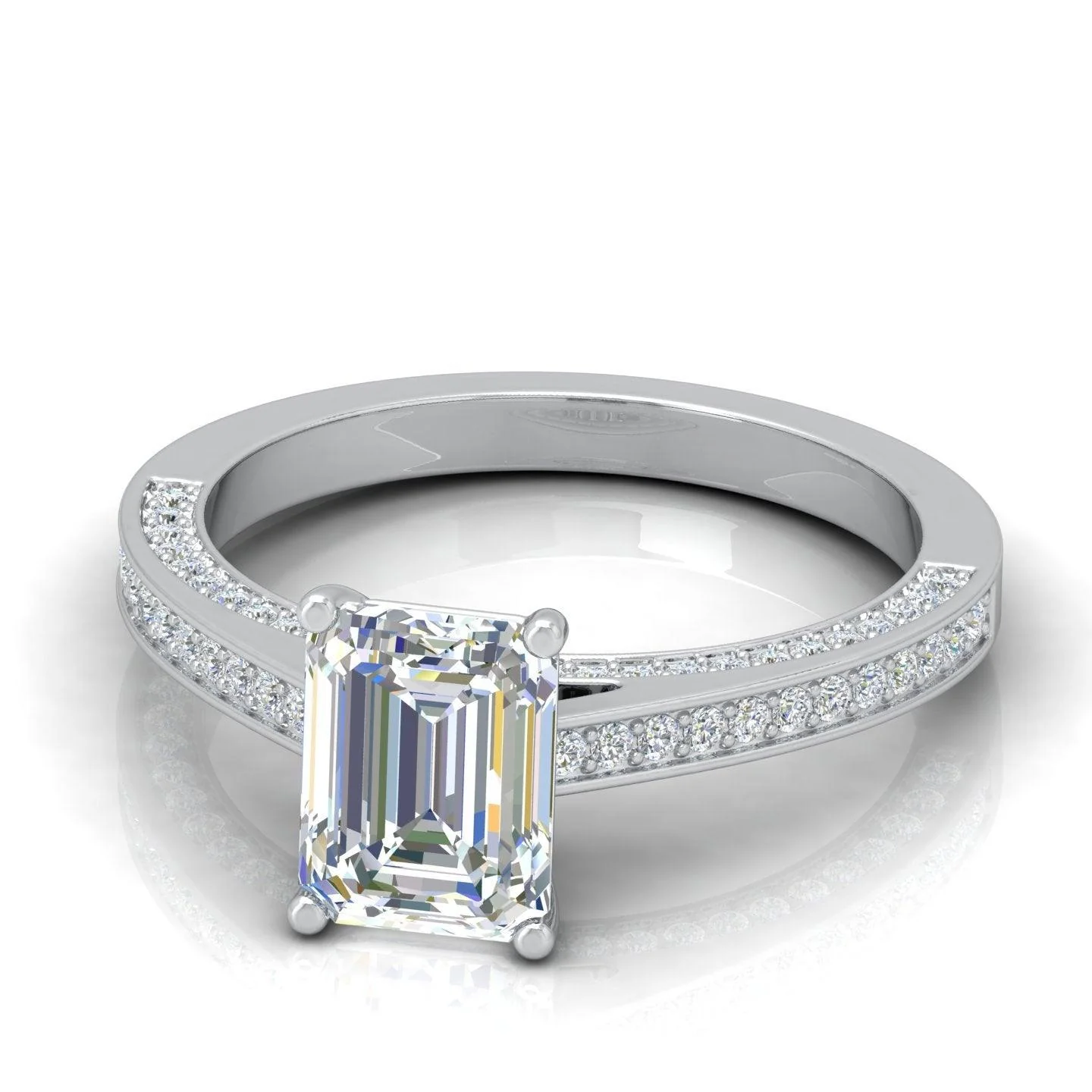 Certified Emerald Diamond Engagement Ring 2.00Carat - Image 5
