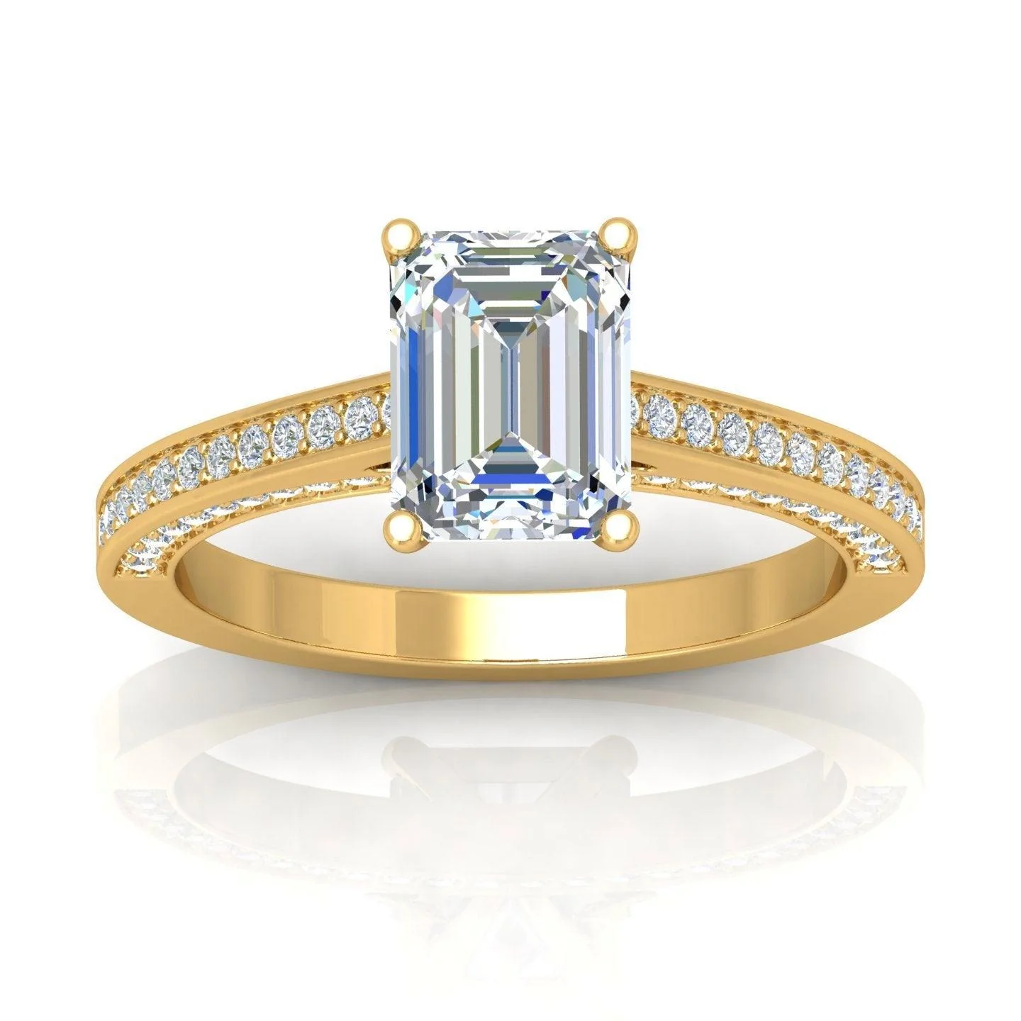 Certified Emerald Diamond Engagement Ring 2.00Carat - Image 6