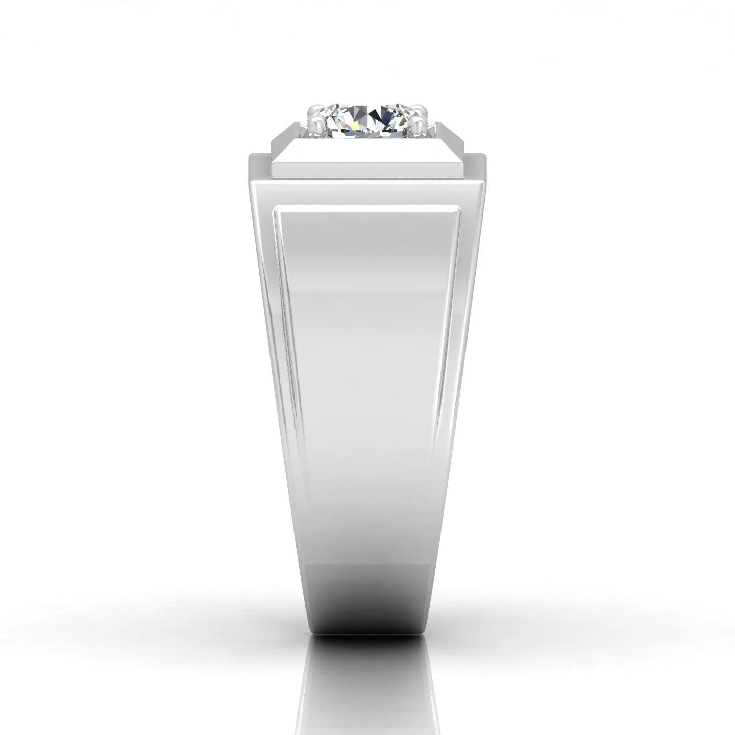Certified E/VS 1.00Ct Round Diamond Solitaire Engagement Ring For Him - Image 7