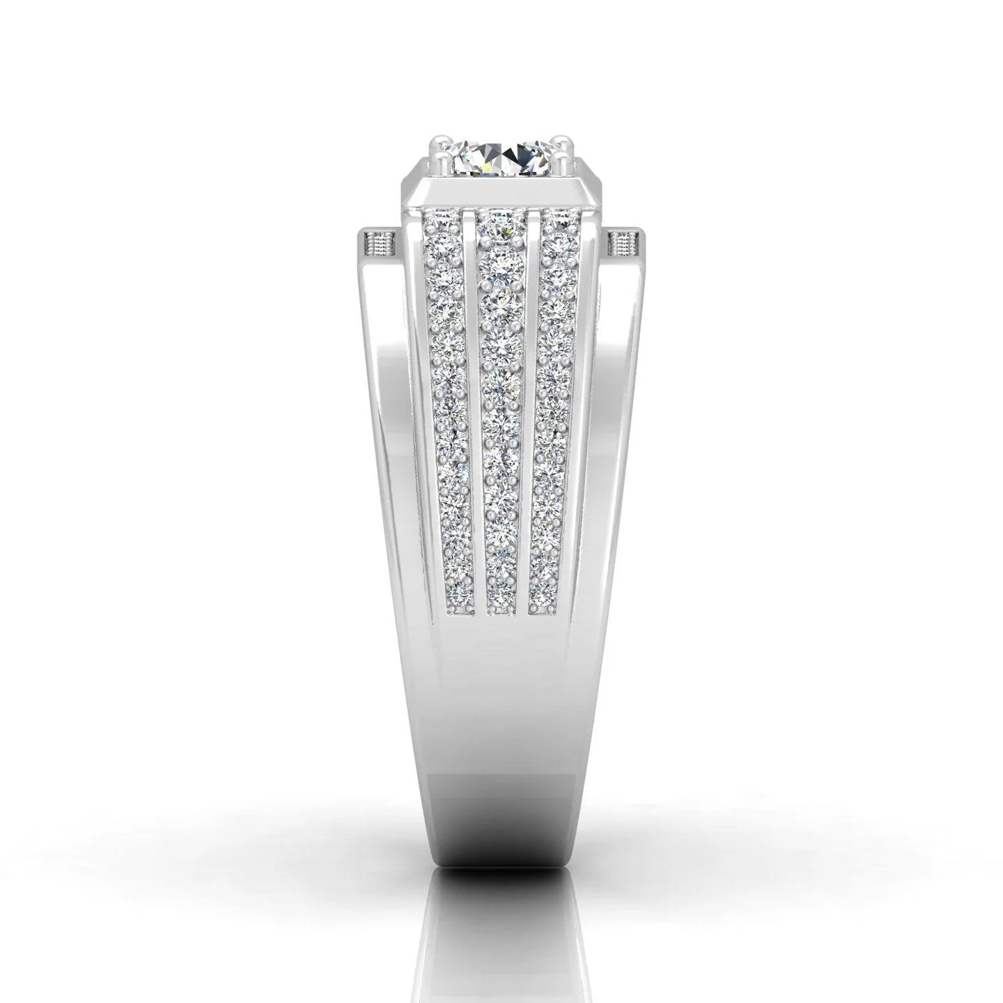 Certified 1.50ct Round Diamond Solitaire with Accents Engagement Ring for Him - Image 7