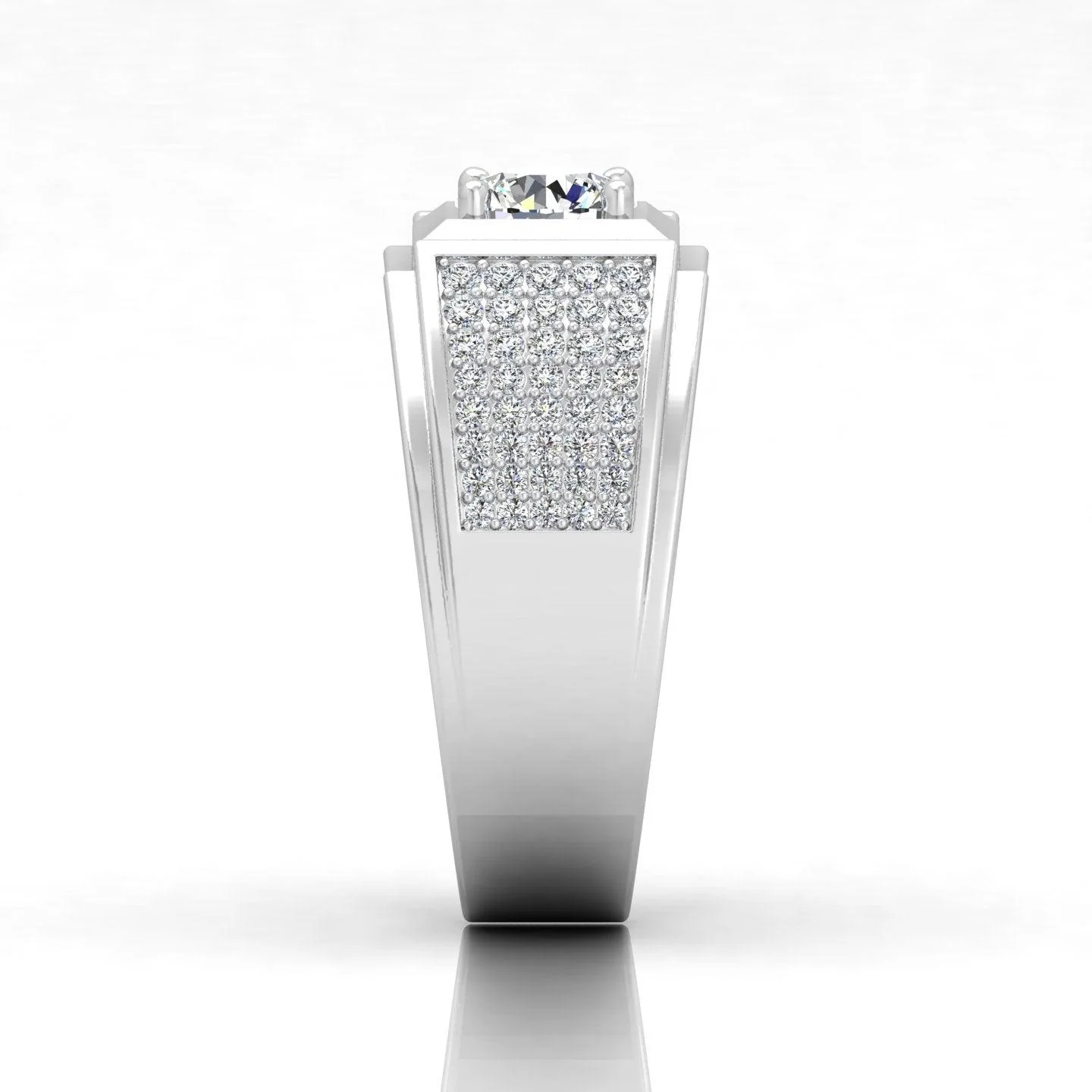 CERTIFIED F/VS 1.50CT ROUND DIAMOND SOLITAIRE WITH ACCENTS ENGAGEMENT RING FOR HIM - Image 7