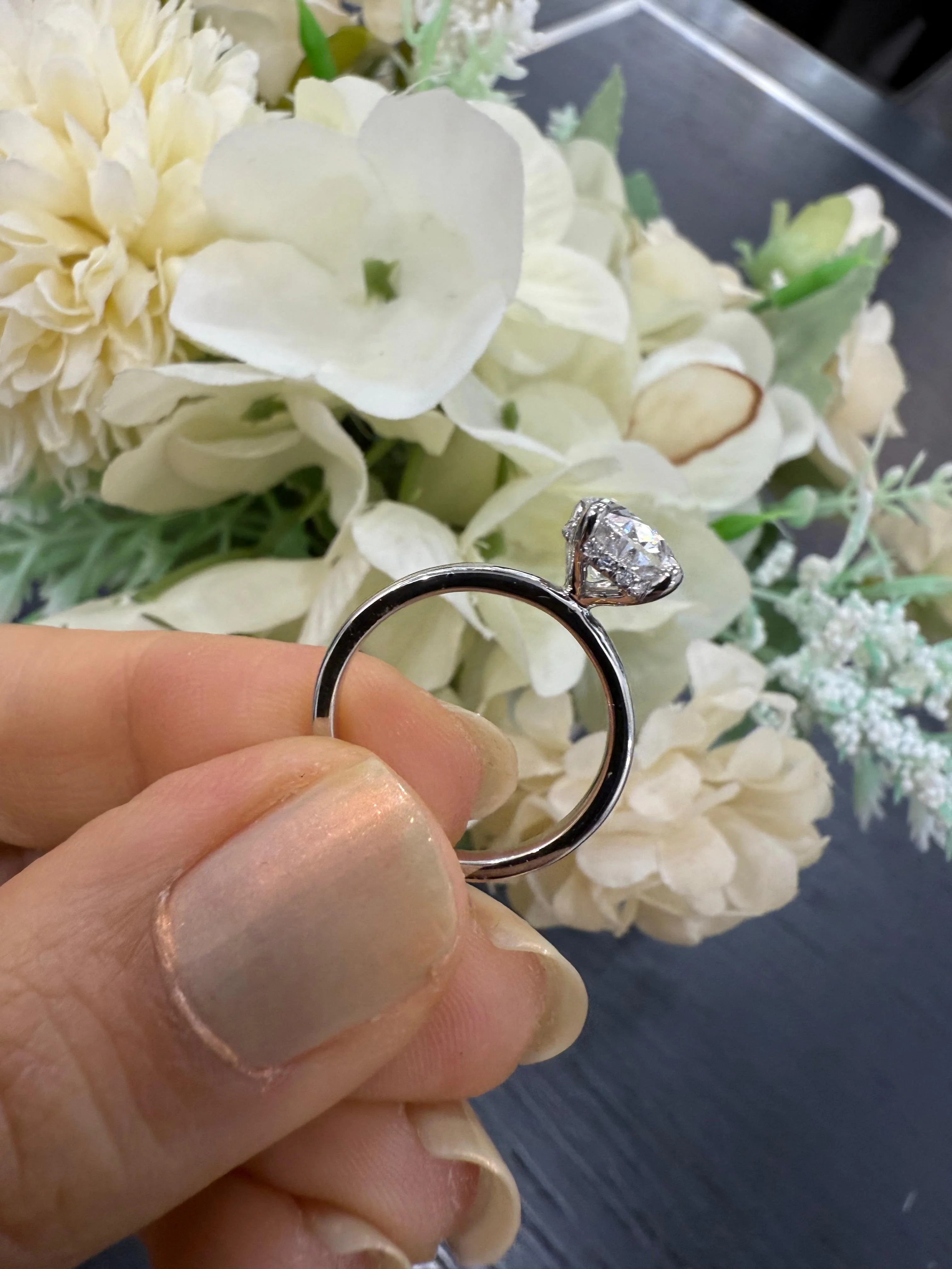 2.20CT IGI Certified Lab Oval Diamond Hidden Halo Engagement Ring in Platinum - Image 8