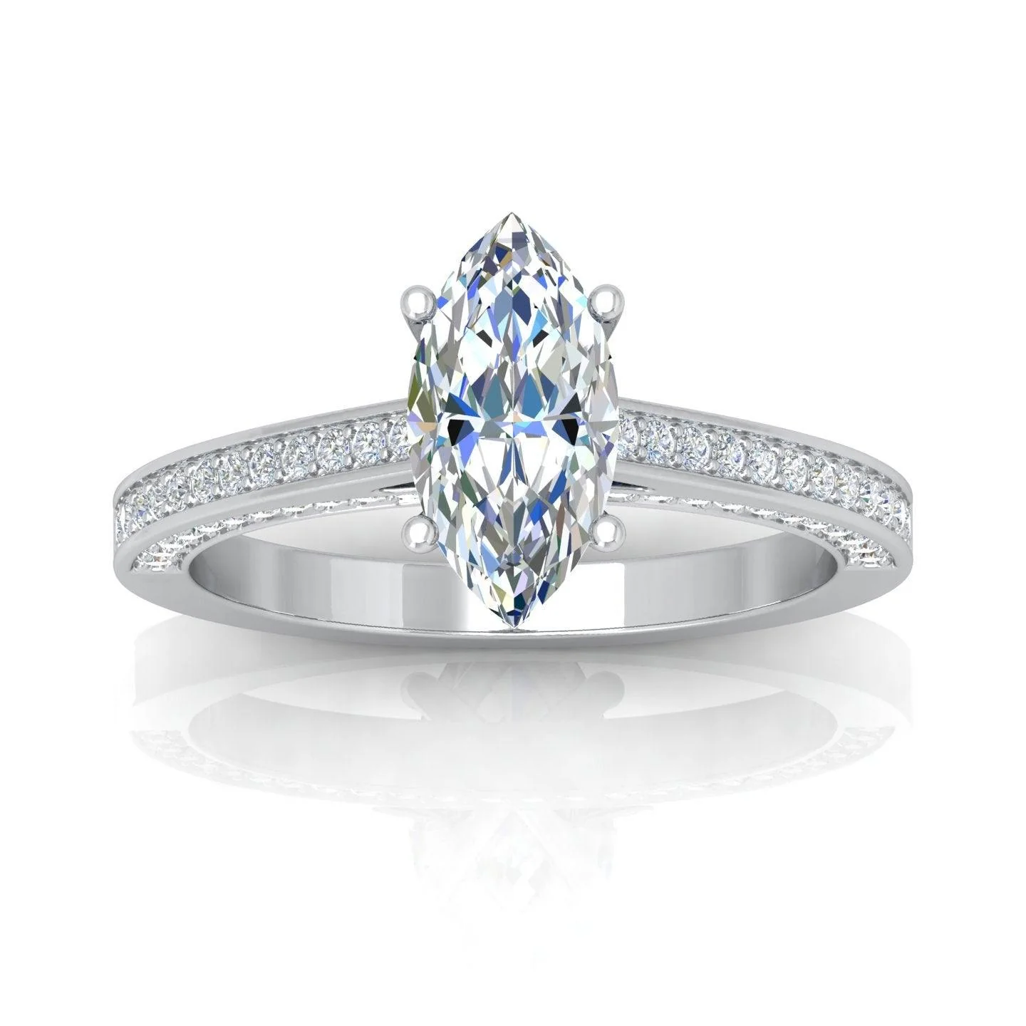 Certified Marquise Diamond Engagement Ring 2.00Carat E/VS - Image 3