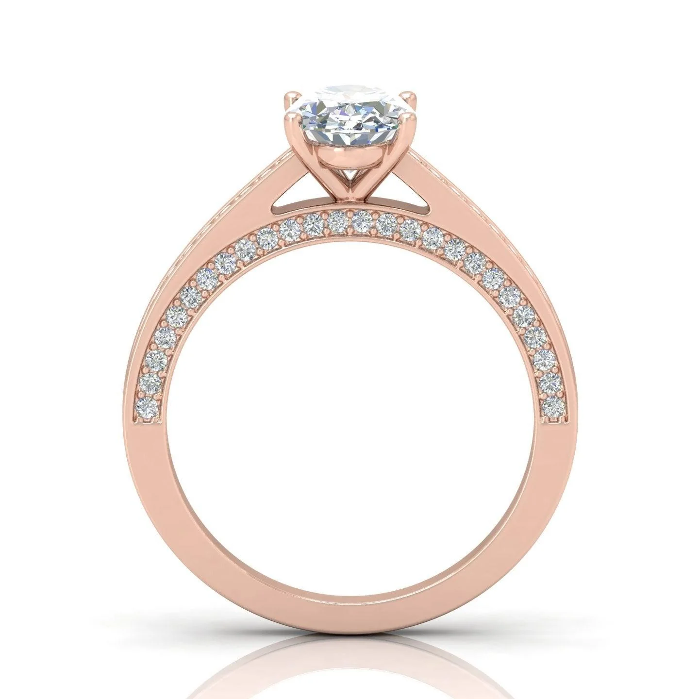Certified Oval Diamond Engagement Ring 2.00Carat E/VS - Image 2