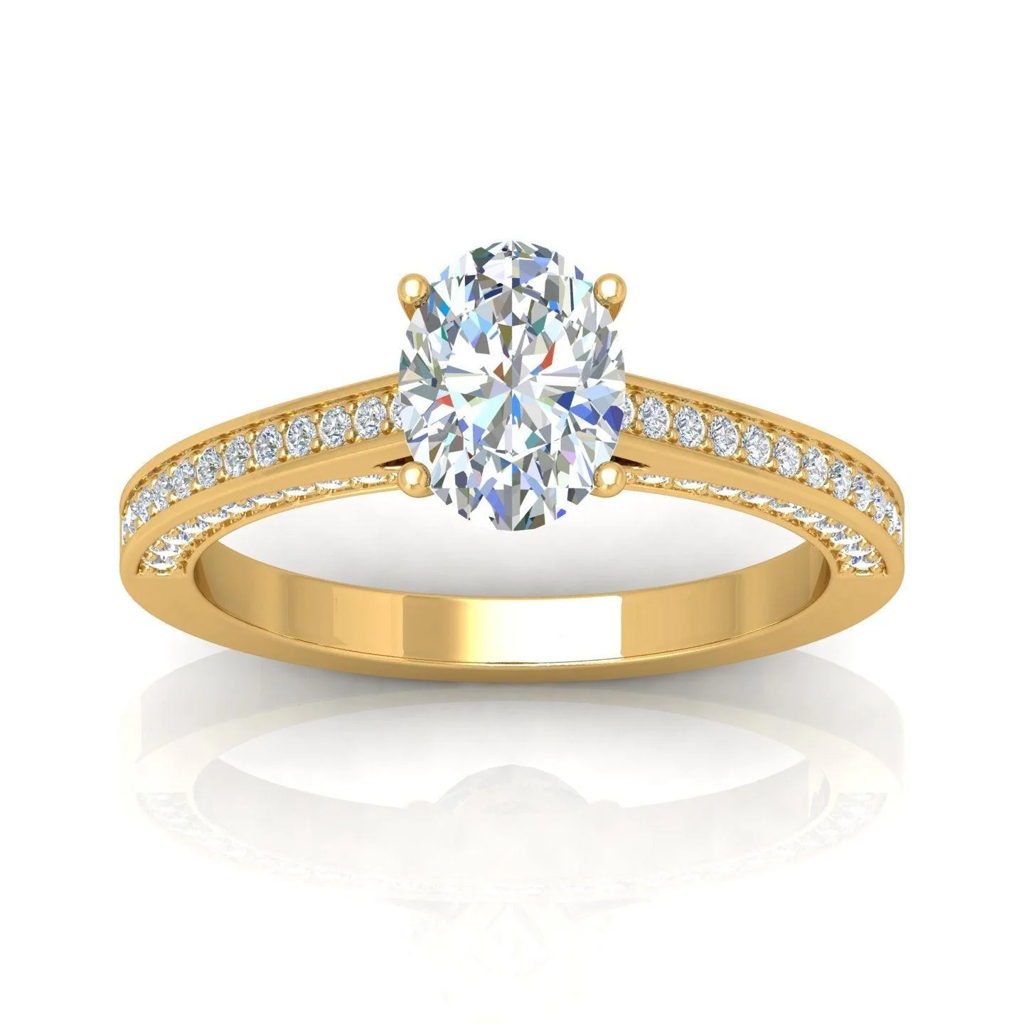 Certified Oval Diamond Engagement Ring 2.00Carat E/VS - Image 4