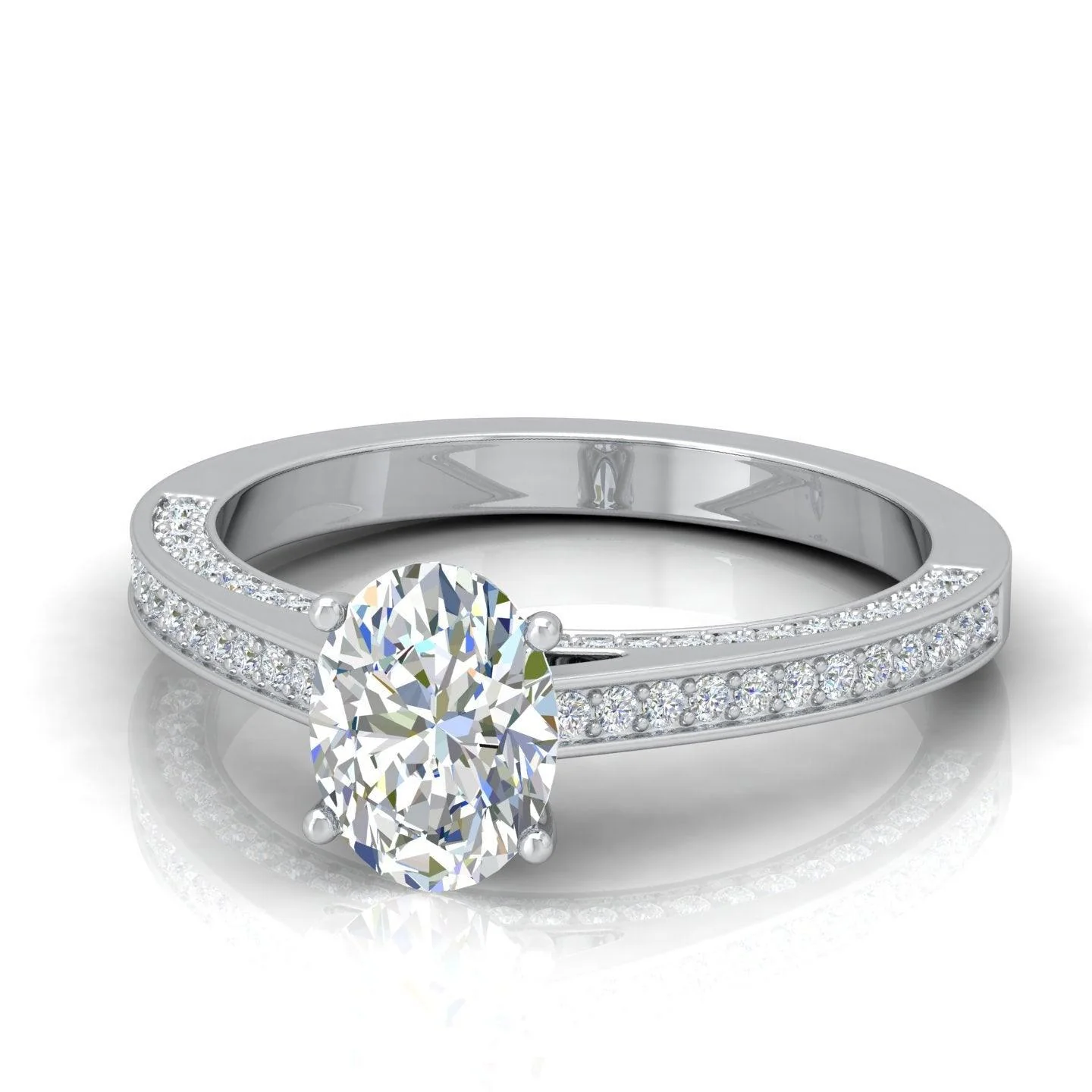 Certified Oval Diamond Engagement Ring 2.00Carat E/VS - Image 5