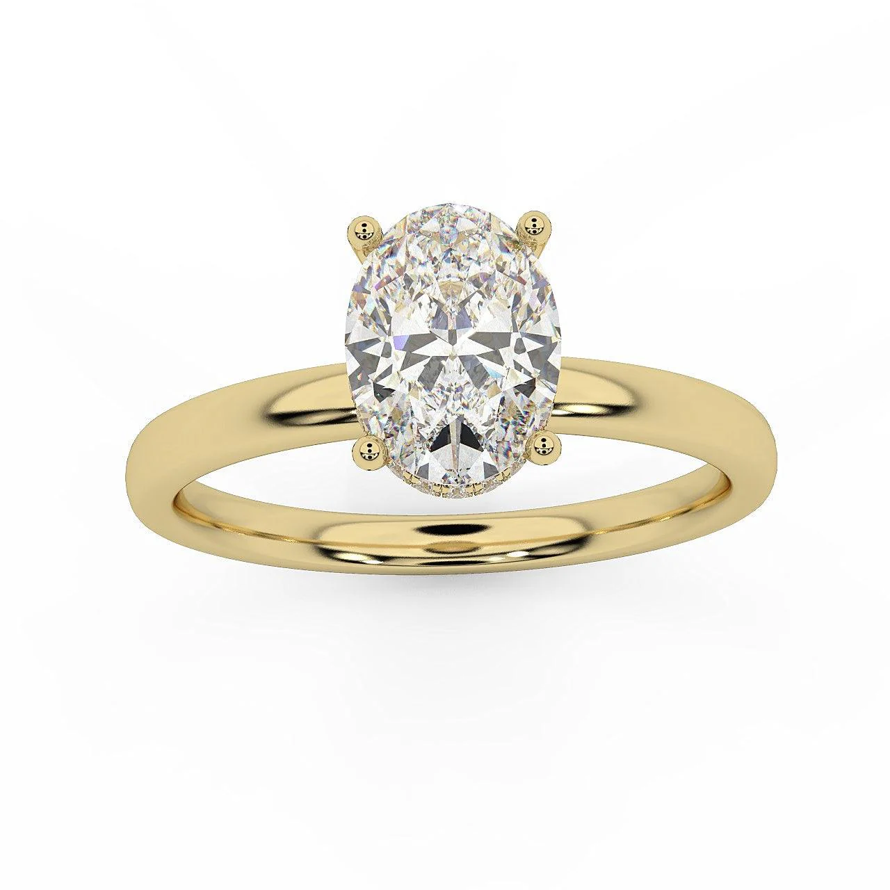 Certified Oval Diamond Hidden Halo Engagement Ring - 1.00Ct - 3.00Ct - Image 6