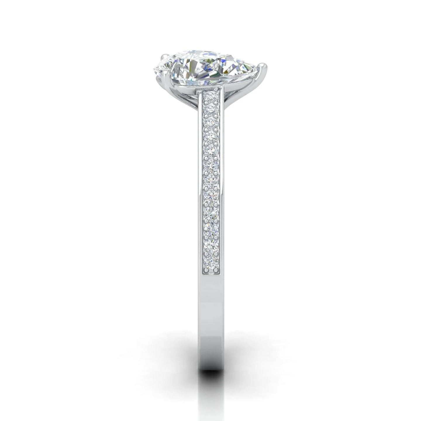 Certified Pear Diamond Engagement Ring 2.00Carat E/VS - Image 4