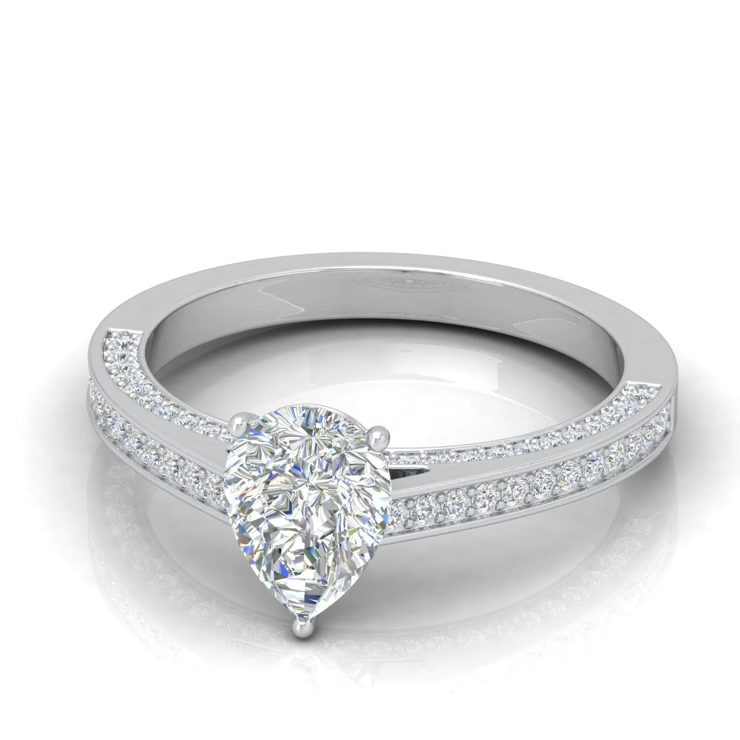 Certified Pear Diamond Engagement Ring 2.00Carat E/VS - Image 5