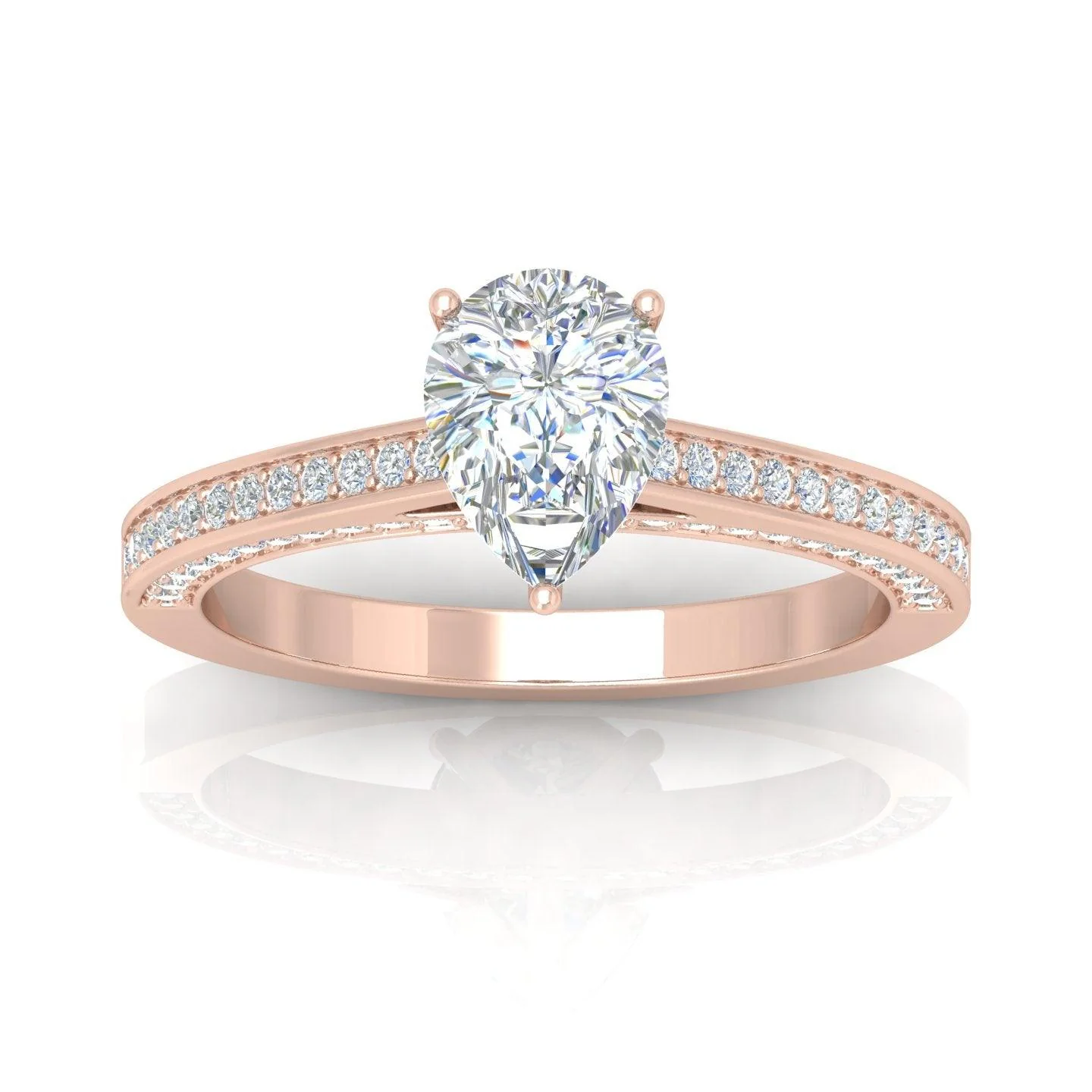 Certified Pear Diamond Engagement Ring 2.00Carat E/VS - Image 7