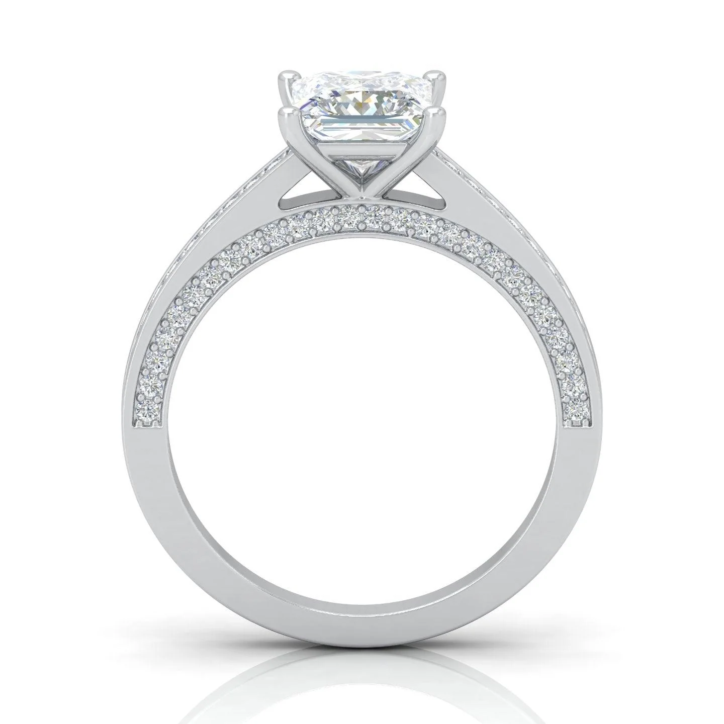 Certified Princess Diamond Engagement Ring 2.00Carat E/VS - Image 2