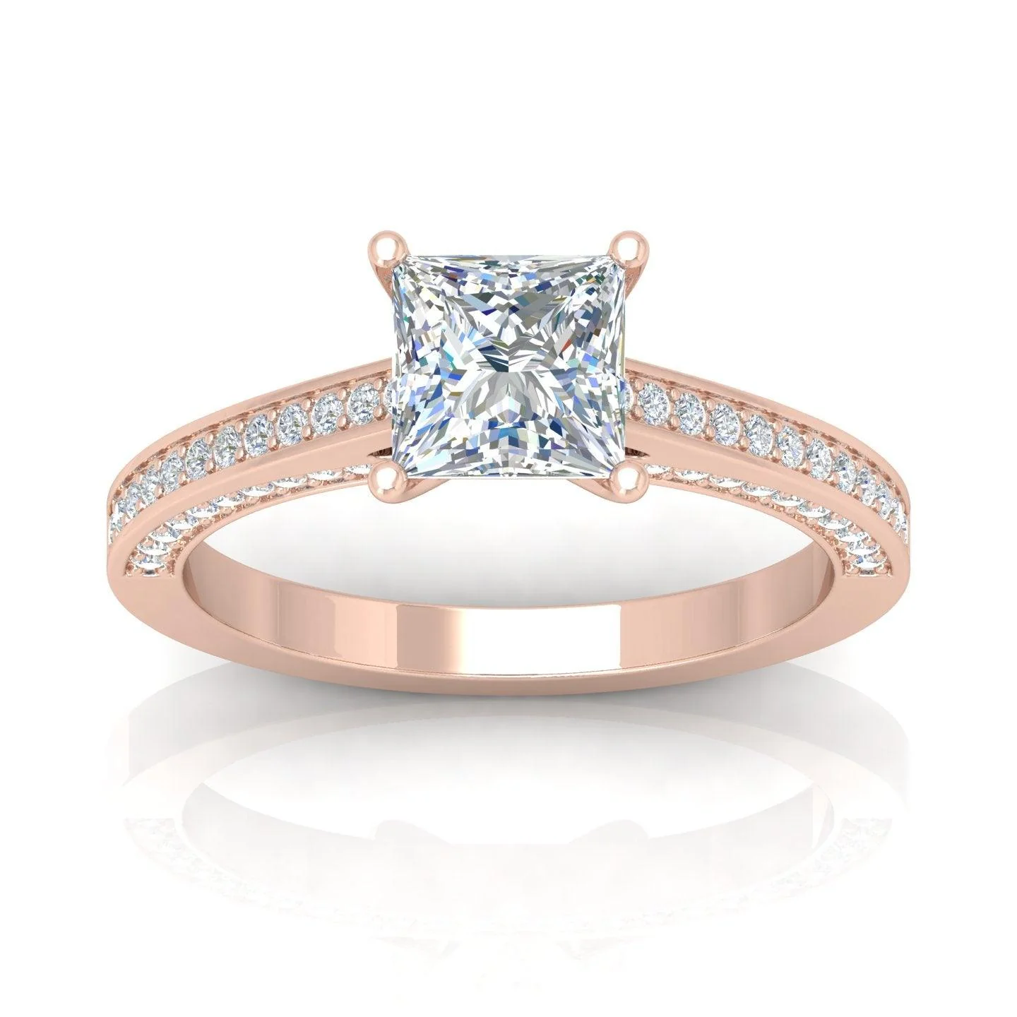 Certified Princess Diamond Engagement Ring 2.00Carat E/VS - Image 7