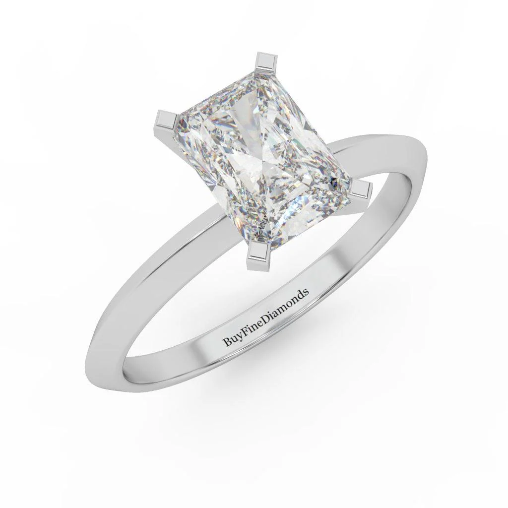 IGI Certified Radiant Diamond Solitaire Engagement Ring Platinum 1.00Ct-7.00Ct - Image 3
