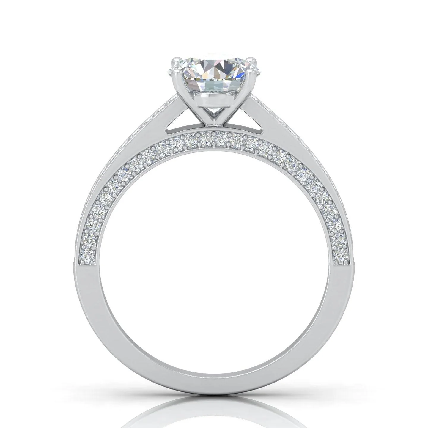 Certified Round Diamond Engagement Ring 2.00Carat E/VS - Image 2