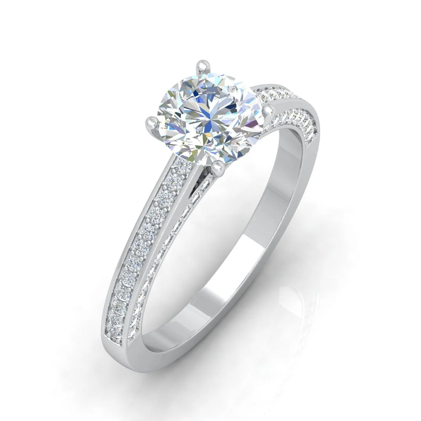 Certified Round Diamond Engagement Ring 2.00Carat E/VS - Image 4